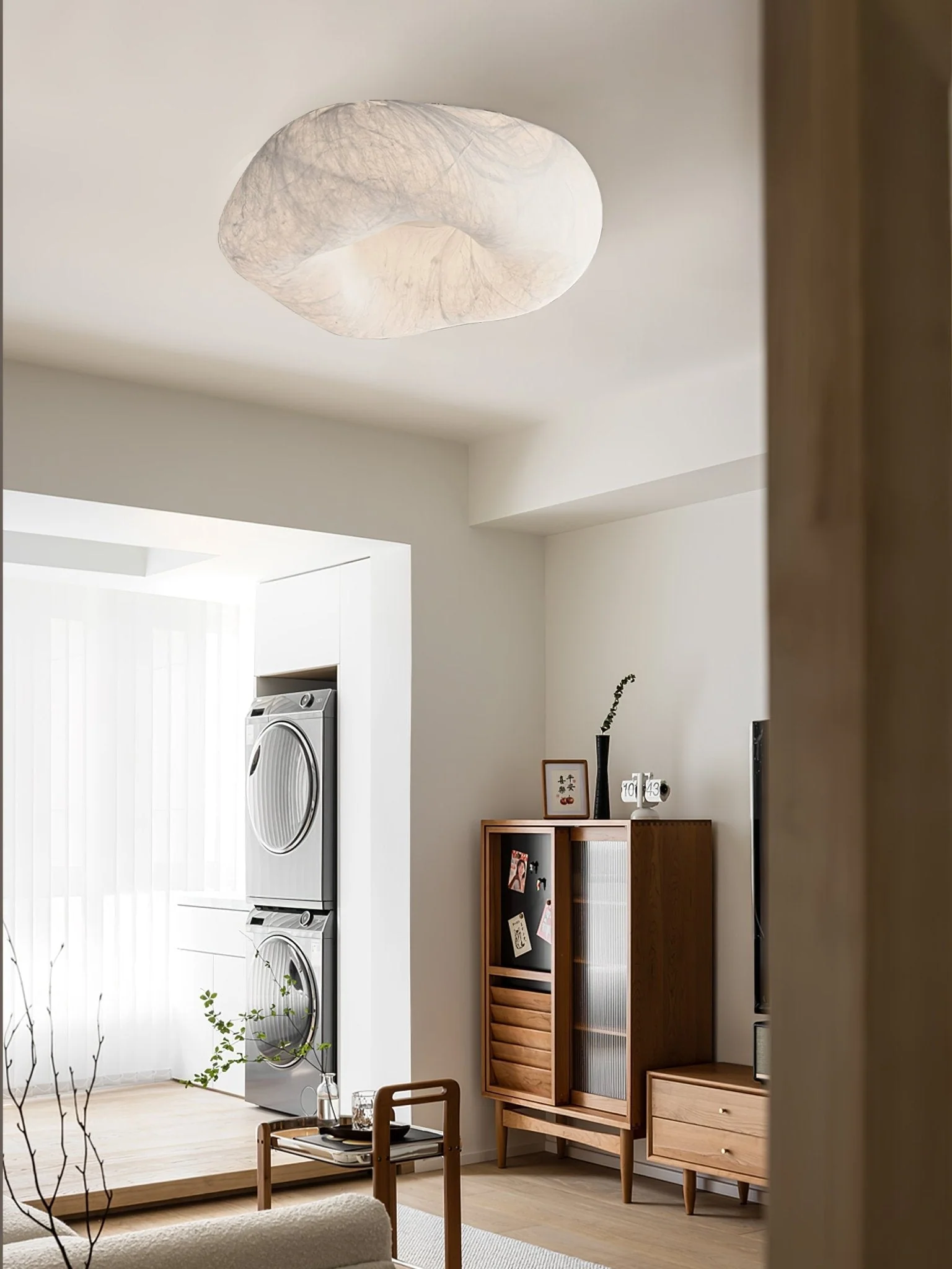Solara Ceiling Lamp Cloud Shape Silk Elegant - Image 12