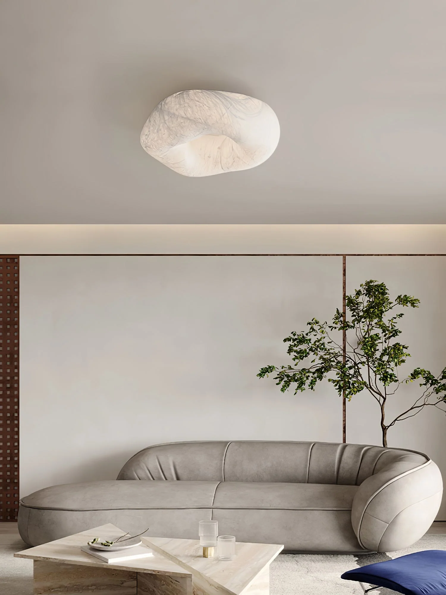 Solara Ceiling Lamp Cloud Shape Silk Elegant - Image 36