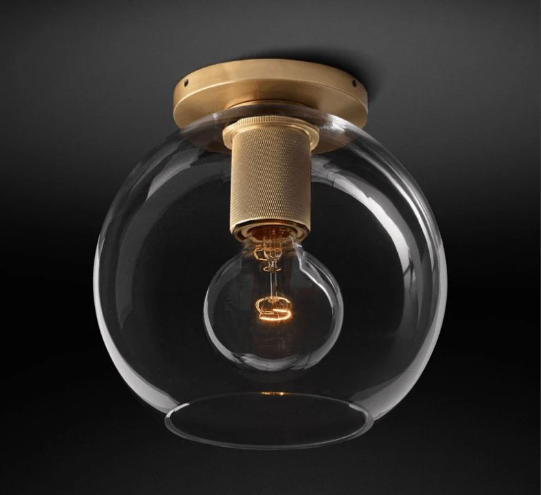 Solara Ceiling Lamp Cone Glass Brass Minimalist Industrial - Image 11