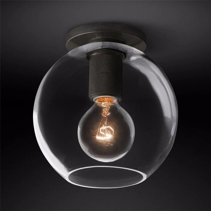 Solara Ceiling Lamp Cone Glass Brass Minimalist Industrial - Image 13