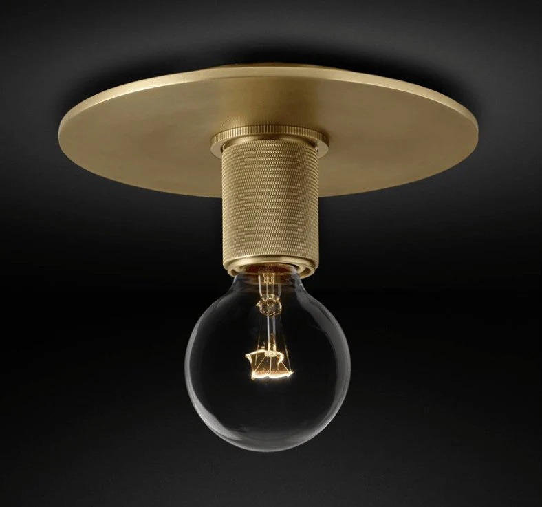 Solara Ceiling Lamp Cone Glass Brass Minimalist Industrial - Image 14