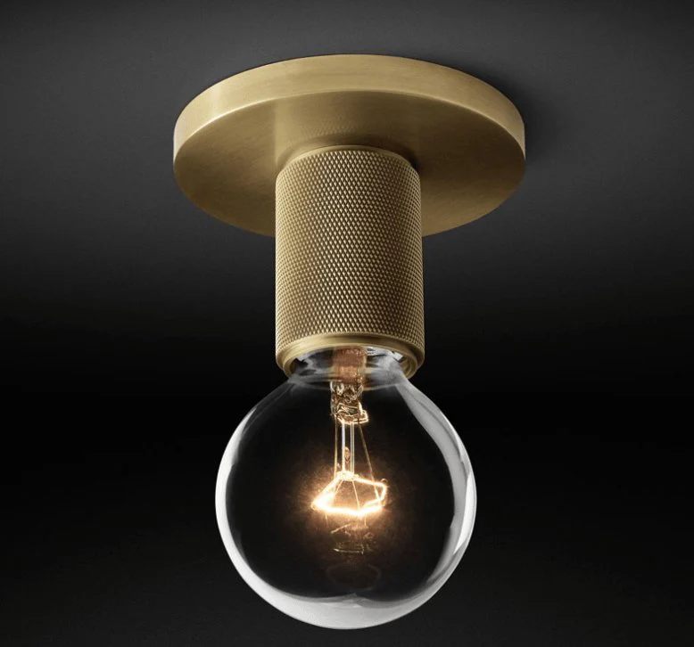Solara Ceiling Lamp Cone Glass Brass Minimalist Industrial - Image 17