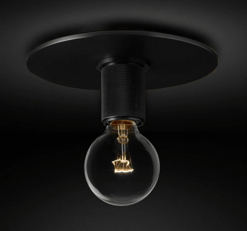 Solara Ceiling Lamp Cone Glass Brass Minimalist Industrial - Image 8