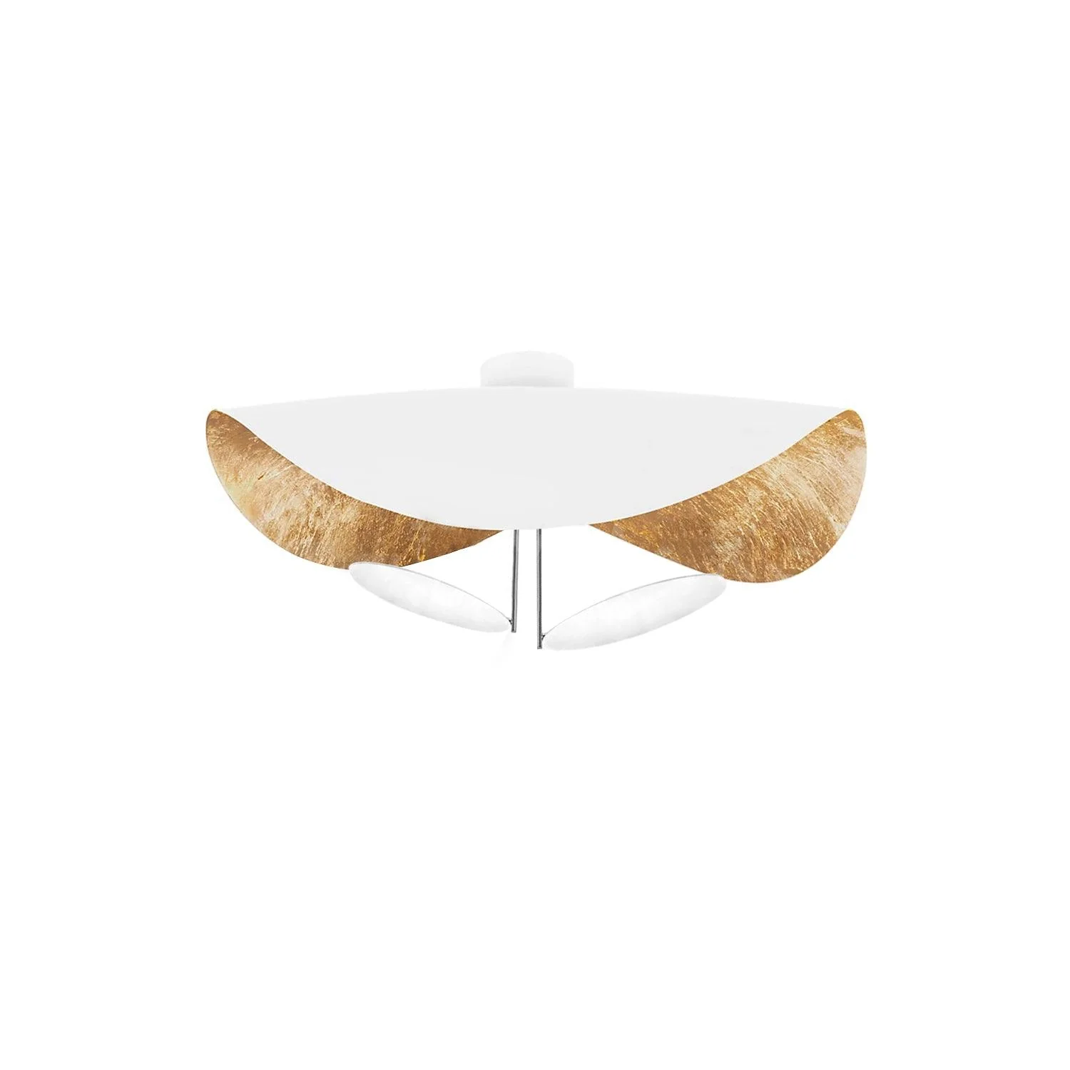 Solara Ceiling Lamp Curved Shade and Gold Interior - Image 10