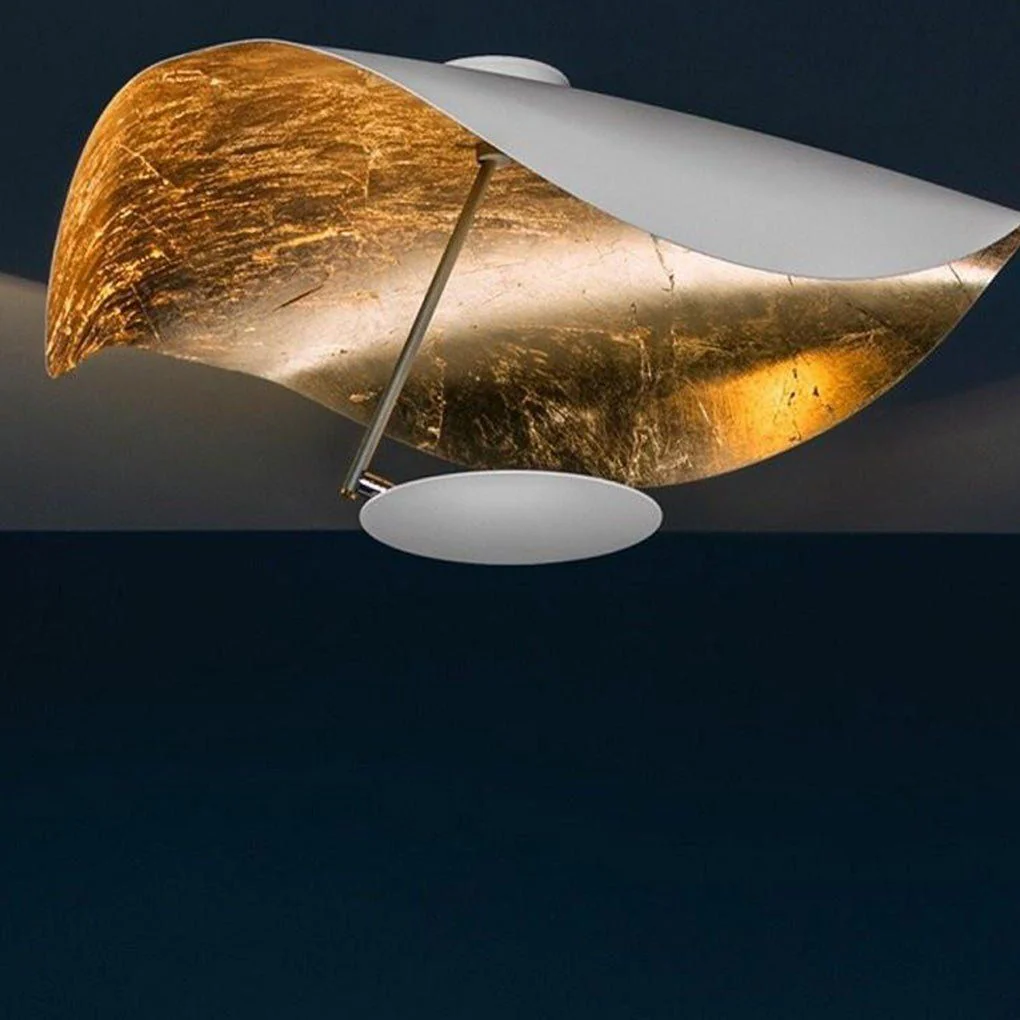 Solara Ceiling Lamp Curved Shade and Gold Interior - Image 14