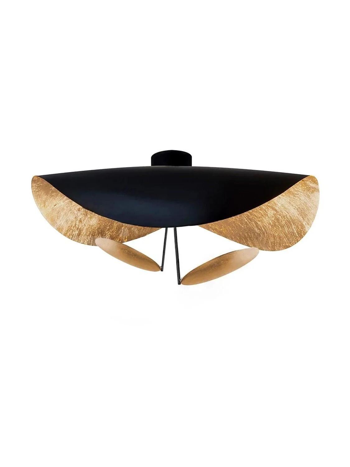 Solara Ceiling Lamp Curved Shade and Gold Interior - Image 18