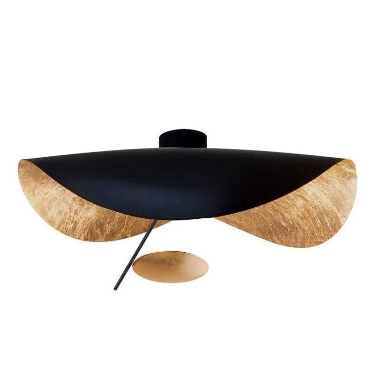 Solara Ceiling Lamp Curved Shade and Gold Interior - Image 22