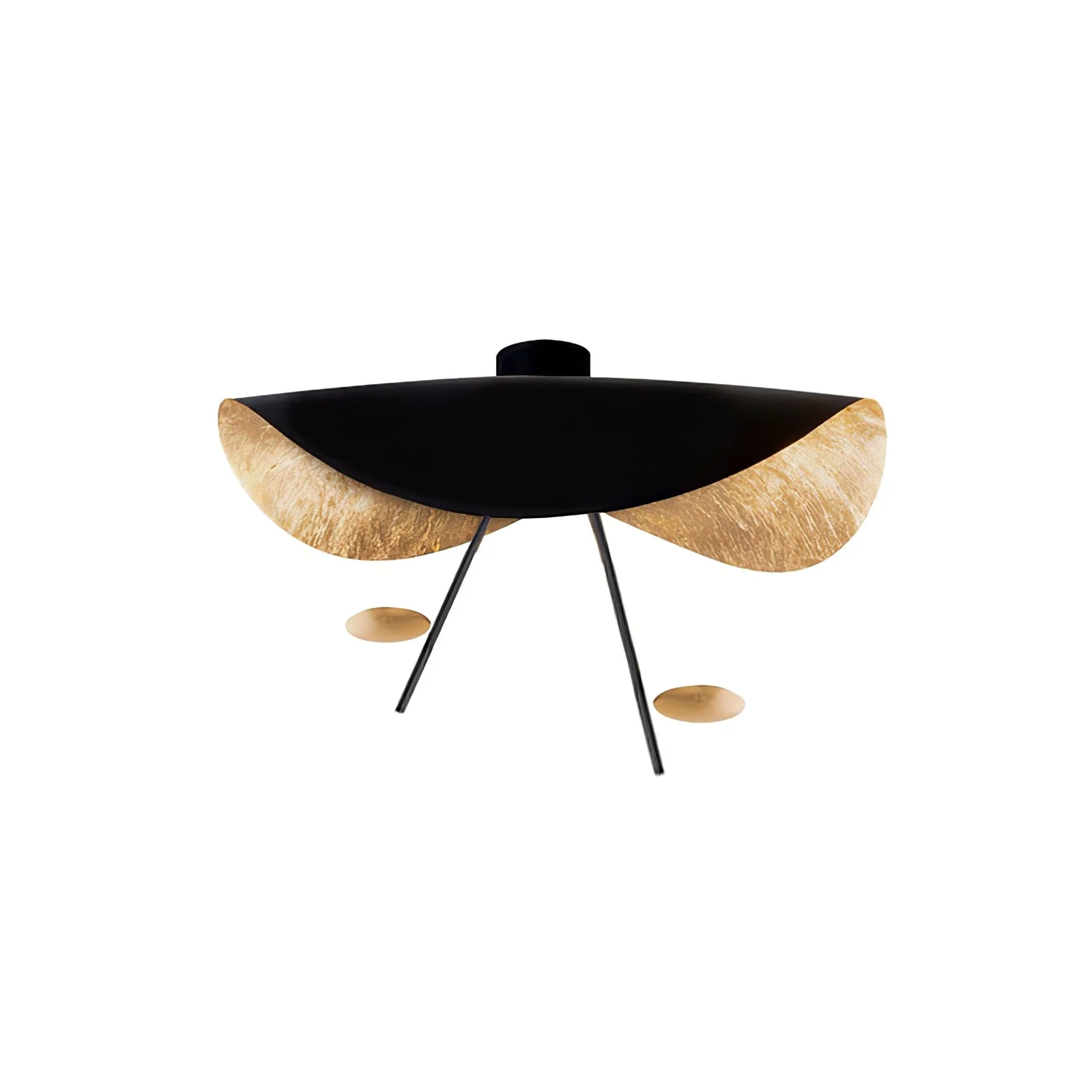Solara Ceiling Lamp Curved Shade and Gold Interior - Image 25