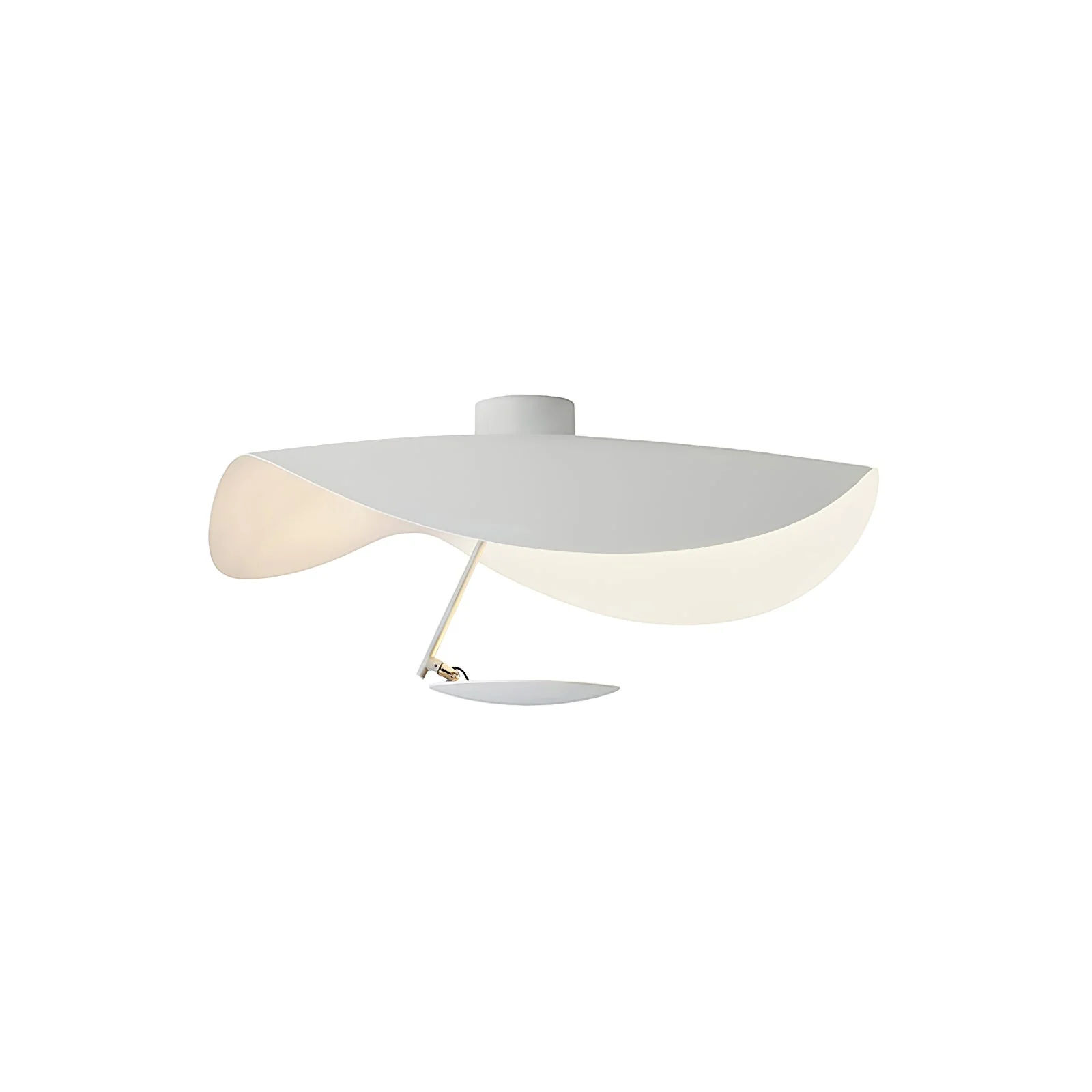Solara Ceiling Lamp Curved Shade and Gold Interior - Image 26