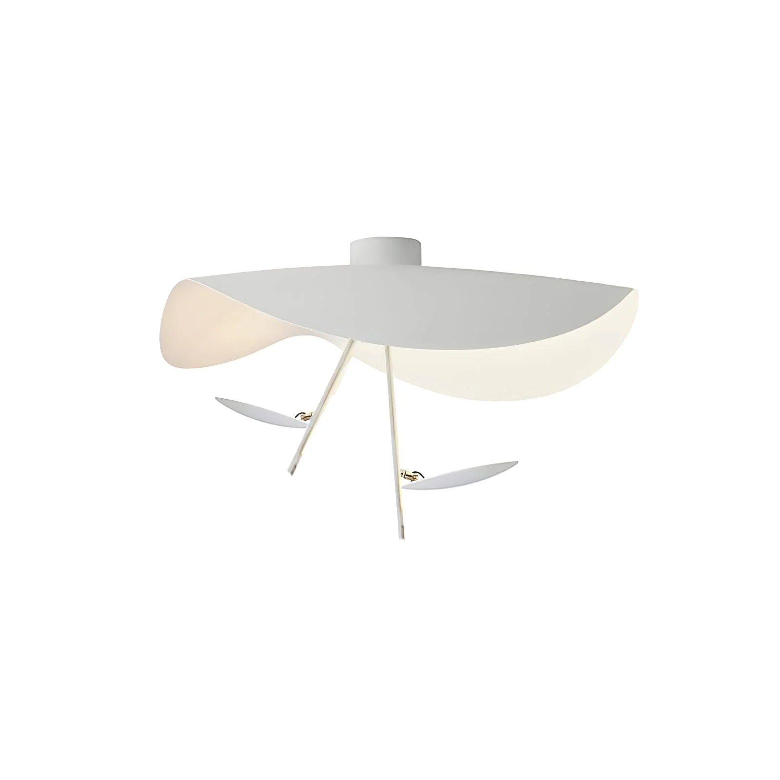 Solara Ceiling Lamp Curved Shade and Gold Interior - Image 30