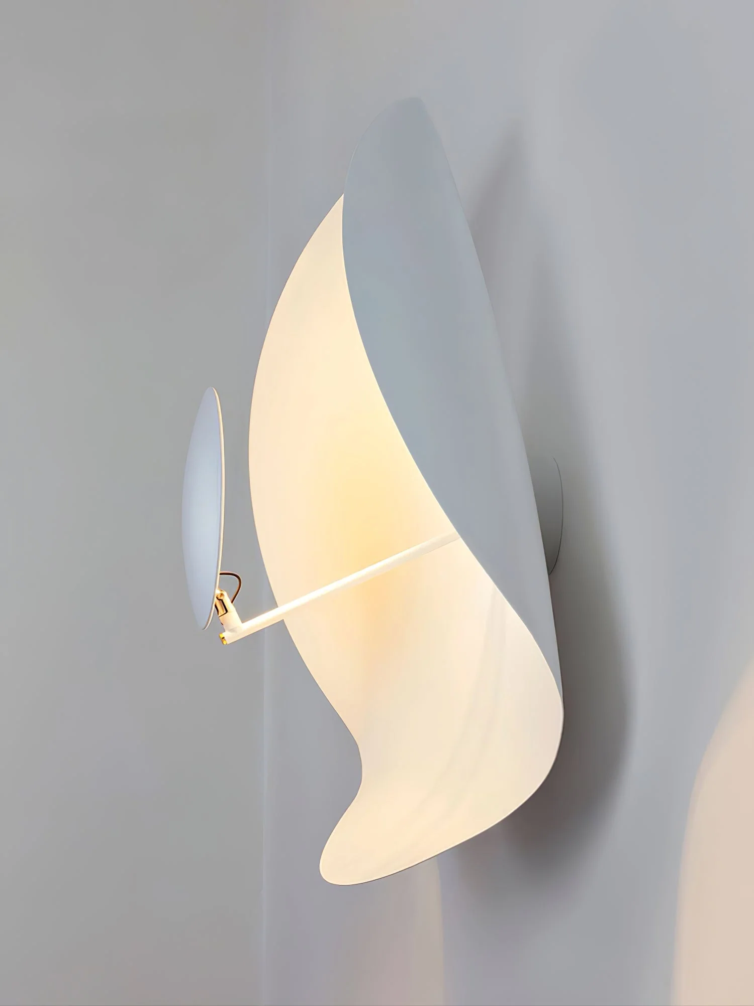 Solara Ceiling Lamp Curved Shade and Gold Interior - Image 31