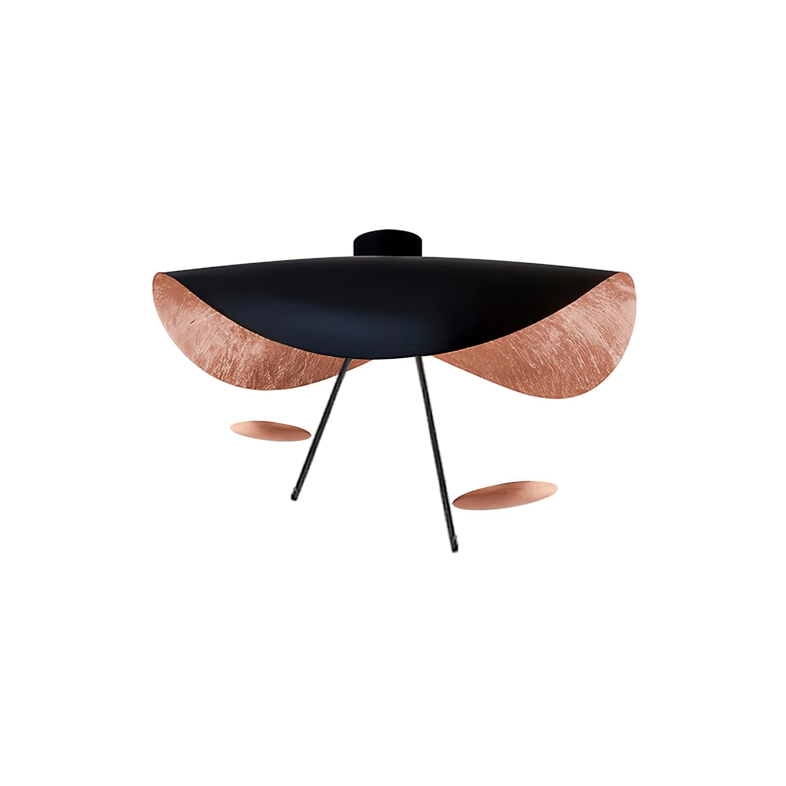 Solara Ceiling Lamp Curved Shade and Gold Interior - Image 32