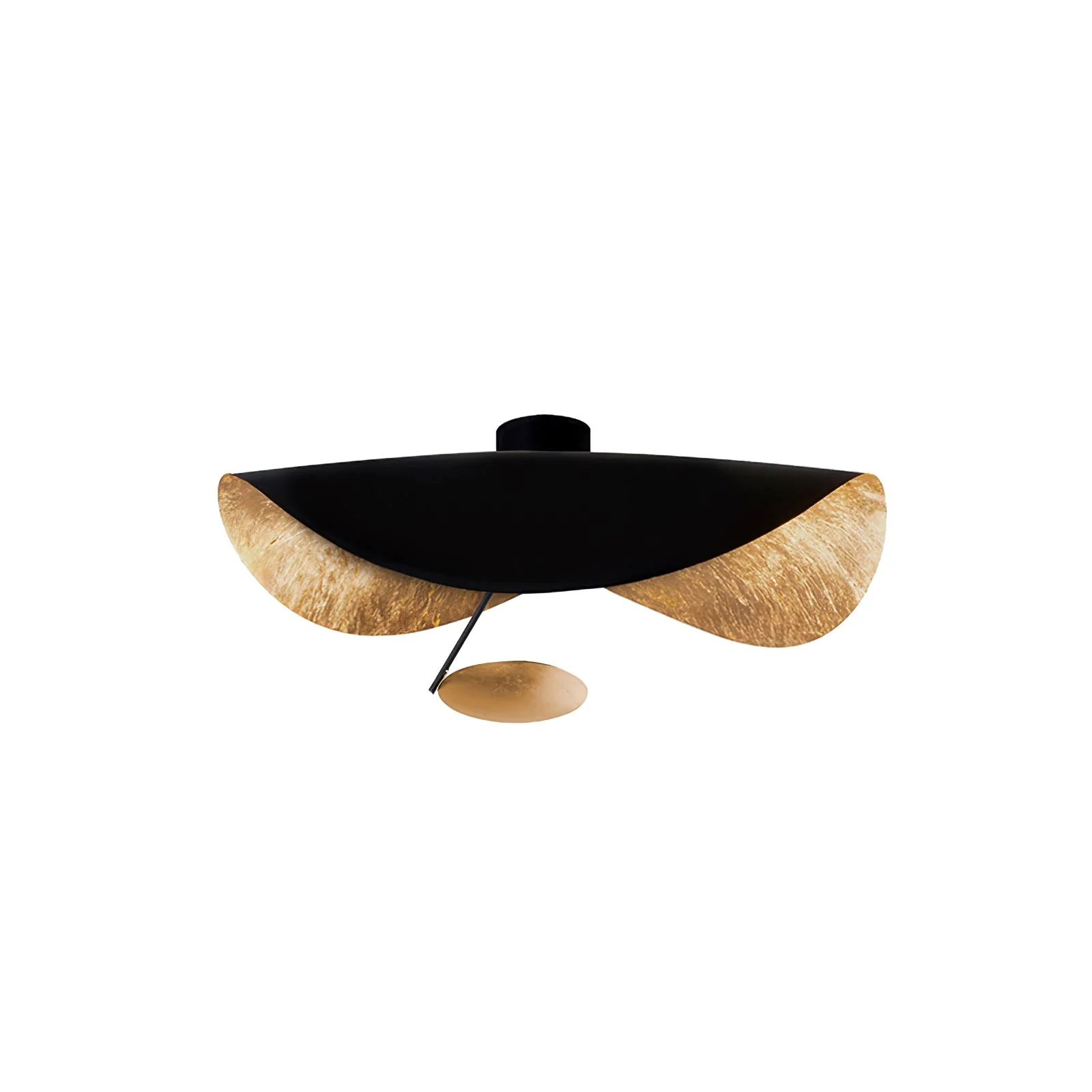 Solara Ceiling Lamp Curved Shade and Gold Interior - Image 33