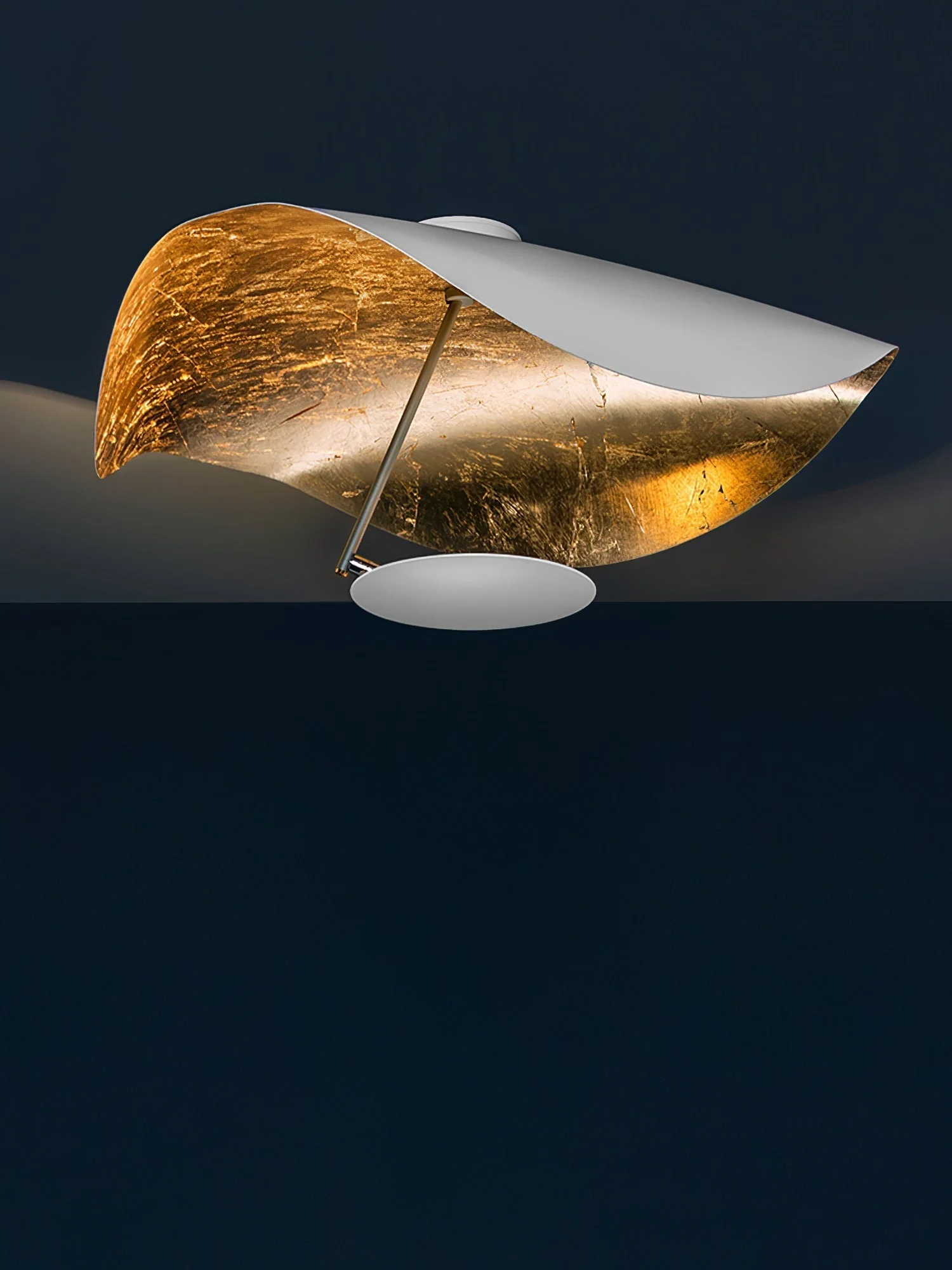 Solara Ceiling Lamp Curved Shade and Gold Interior - Image 39