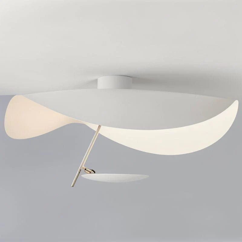 Solara Ceiling Lamp Curved Shade and Gold Interior - Image 40