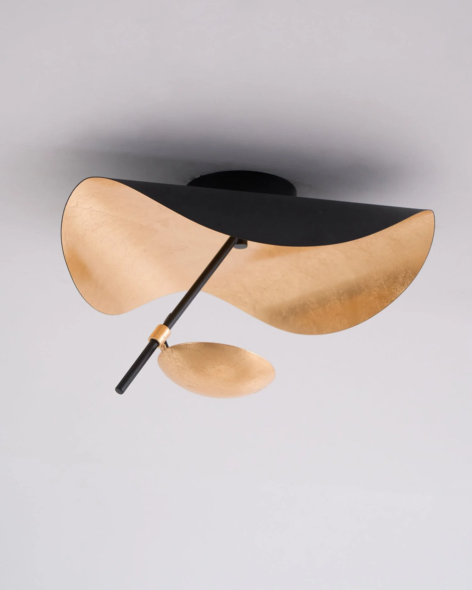 Solara Ceiling Lamp Curved Shade and Gold Interior - Image 44
