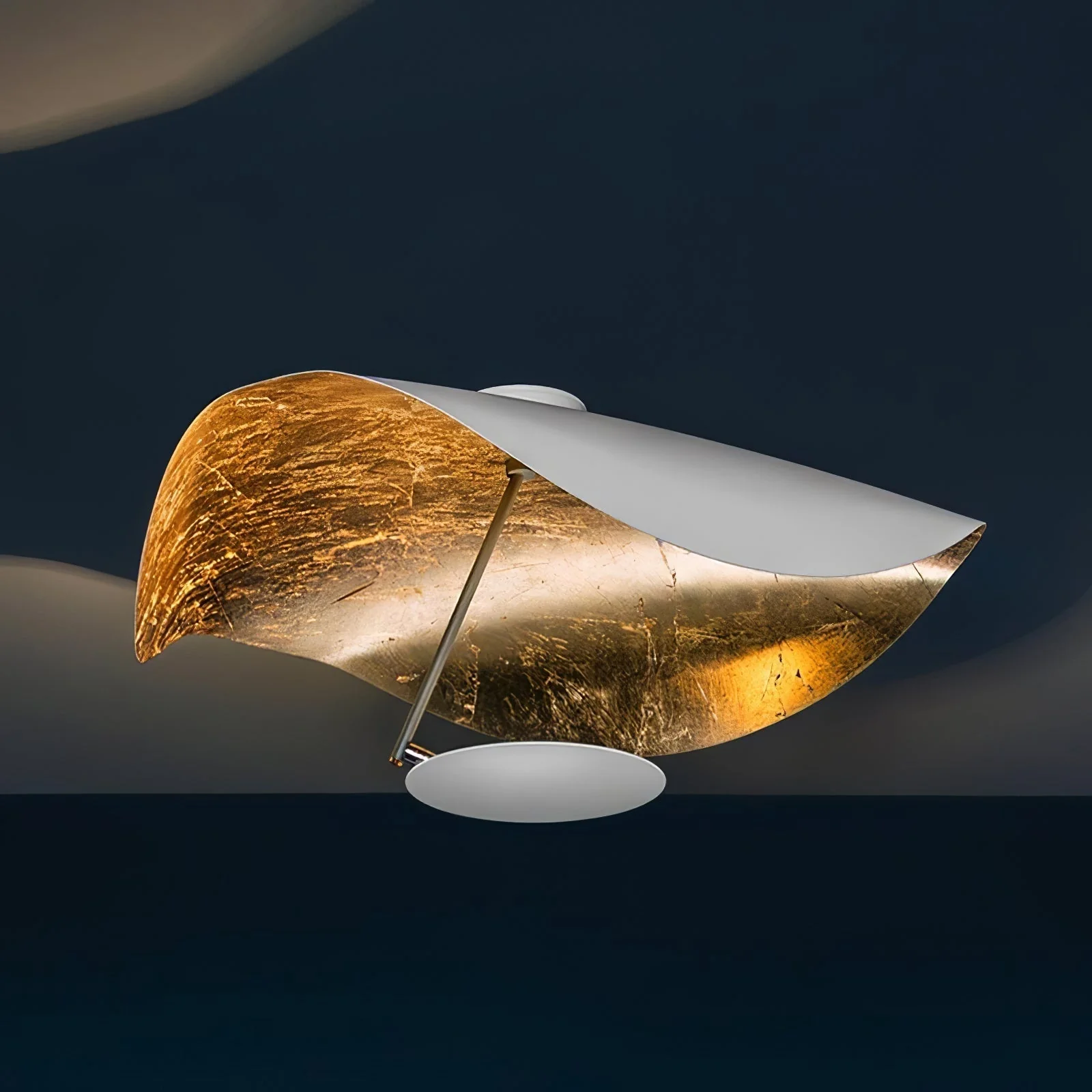 Solara Ceiling Lamp Curved Shade and Gold Interior - Image 45