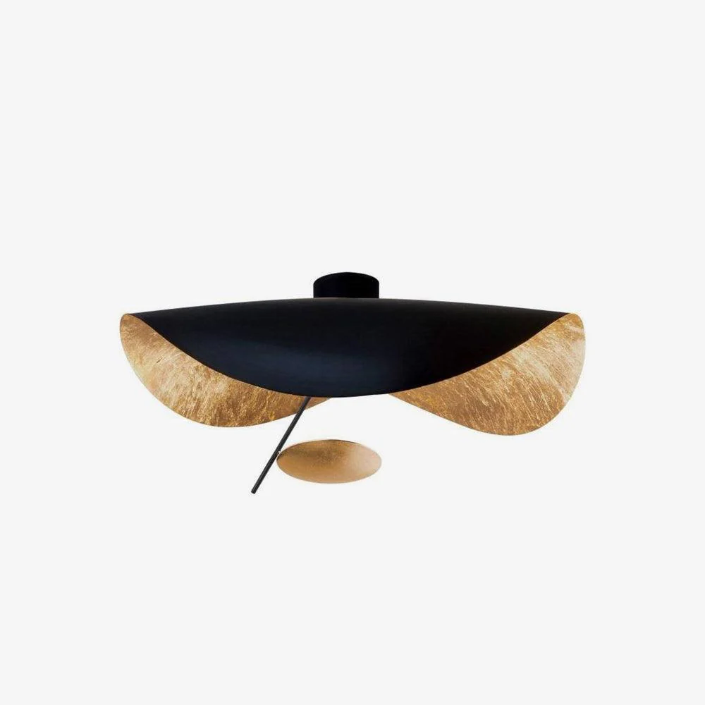 Solara Ceiling Lamp Curved Shade and Gold Interior - Image 50
