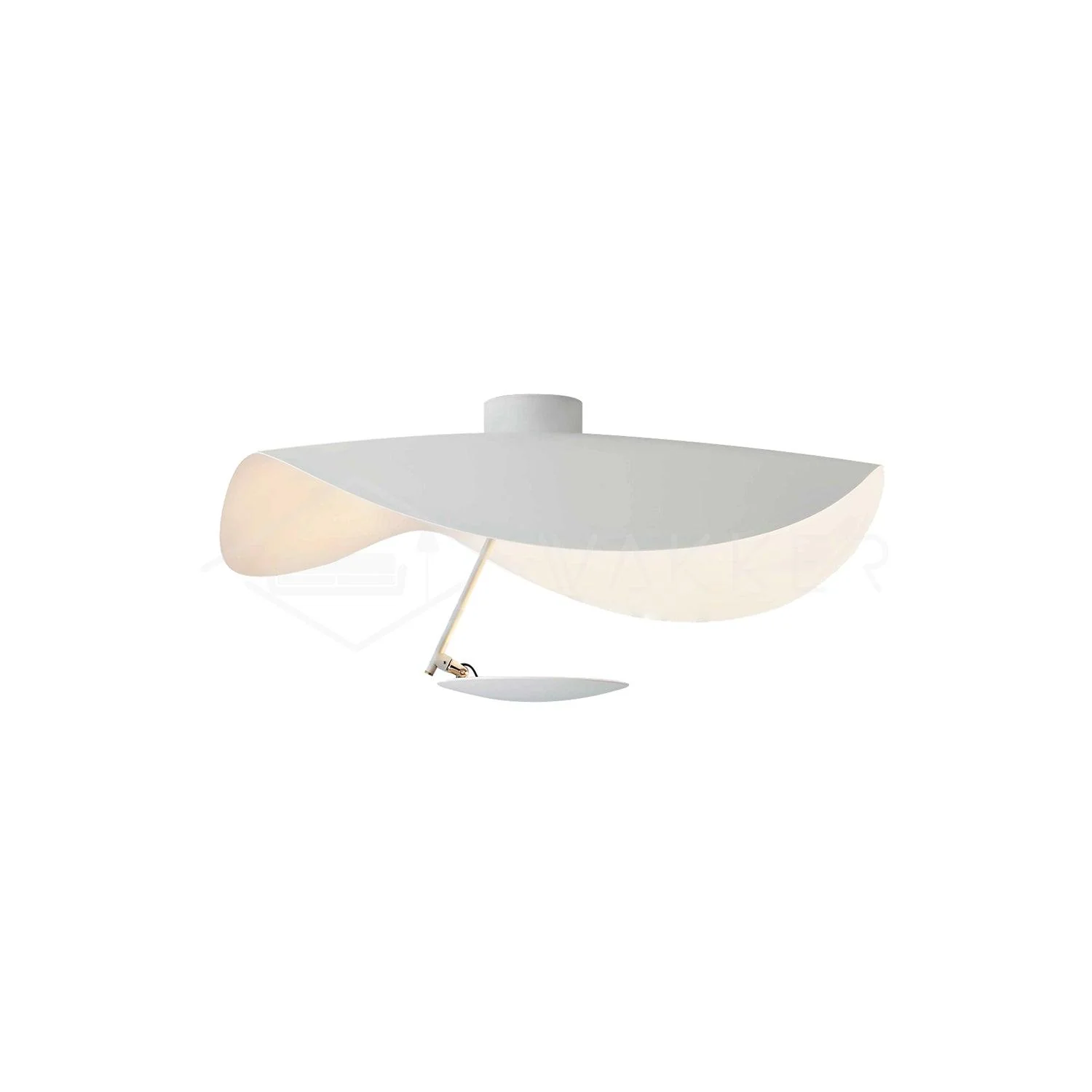 Solara Ceiling Lamp Curved Shade and Gold Interior - Image 51
