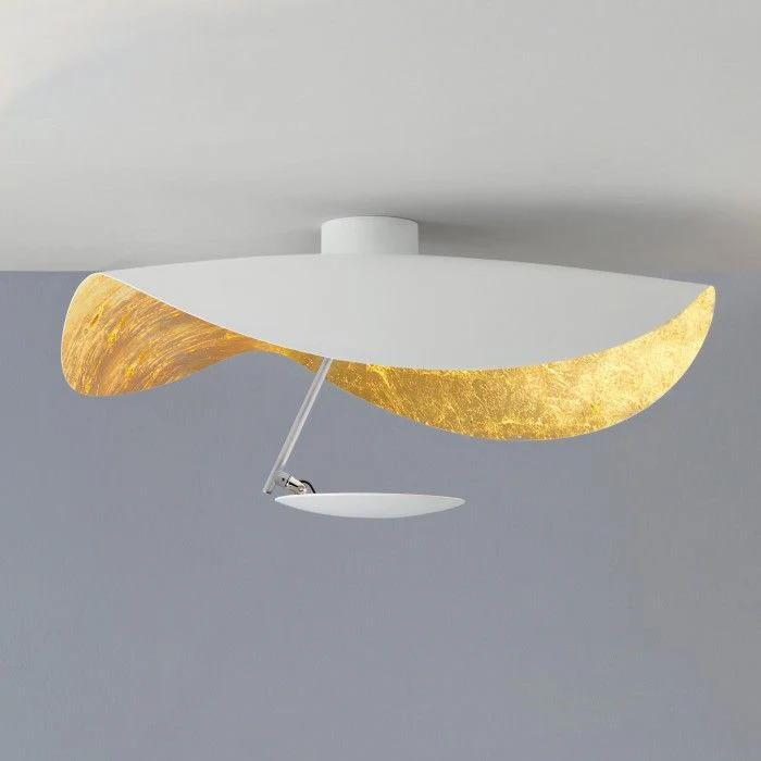 Solara Ceiling Lamp Curved Shade and Gold Interior - Image 52