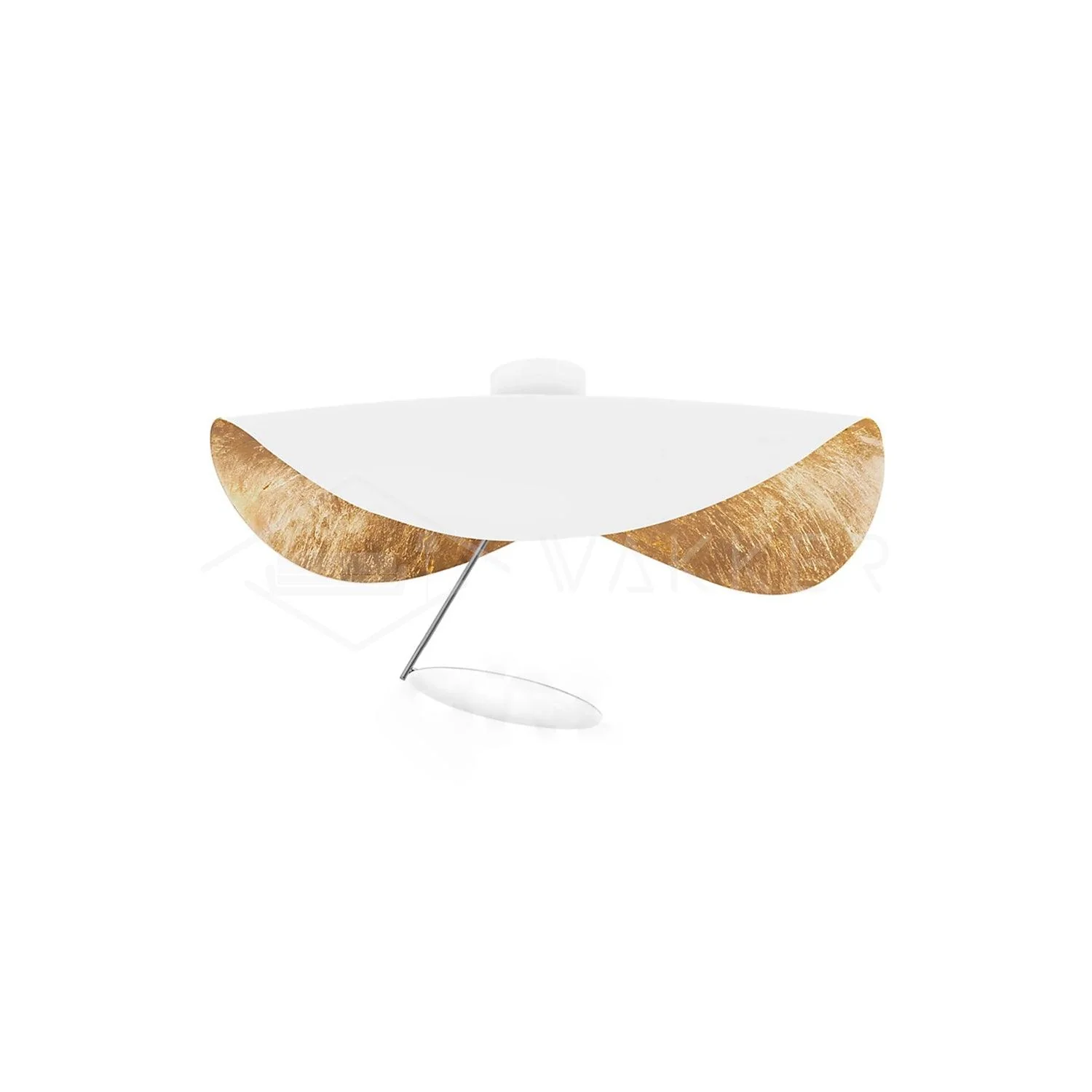 Solara Ceiling Lamp Curved Shade and Gold Interior - Image 53