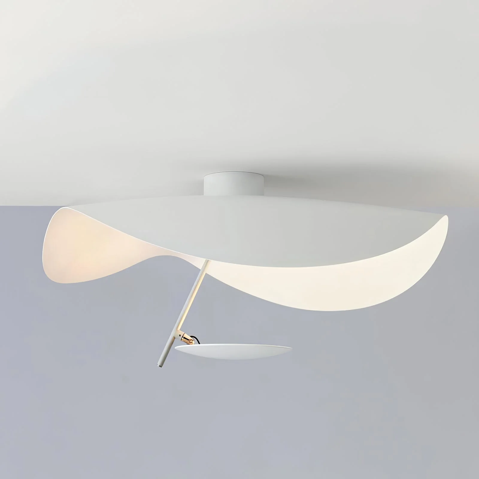 Solara Ceiling Lamp Curved Shade and Gold Interior - Image 56