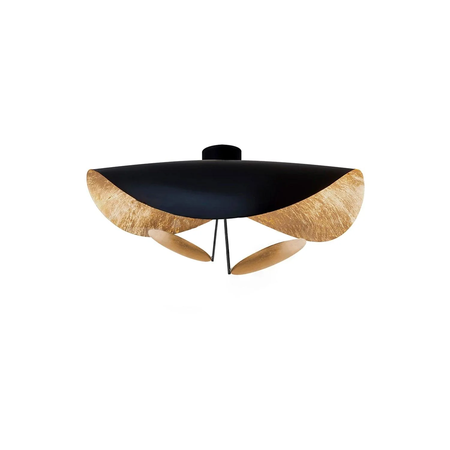 Solara Ceiling Lamp Curved Shade and Gold Interior - Image 58