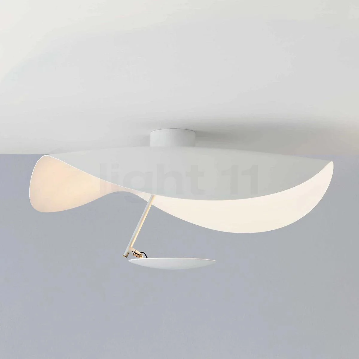 Solara Ceiling Lamp Curved Shade and Gold Interior - Image 6
