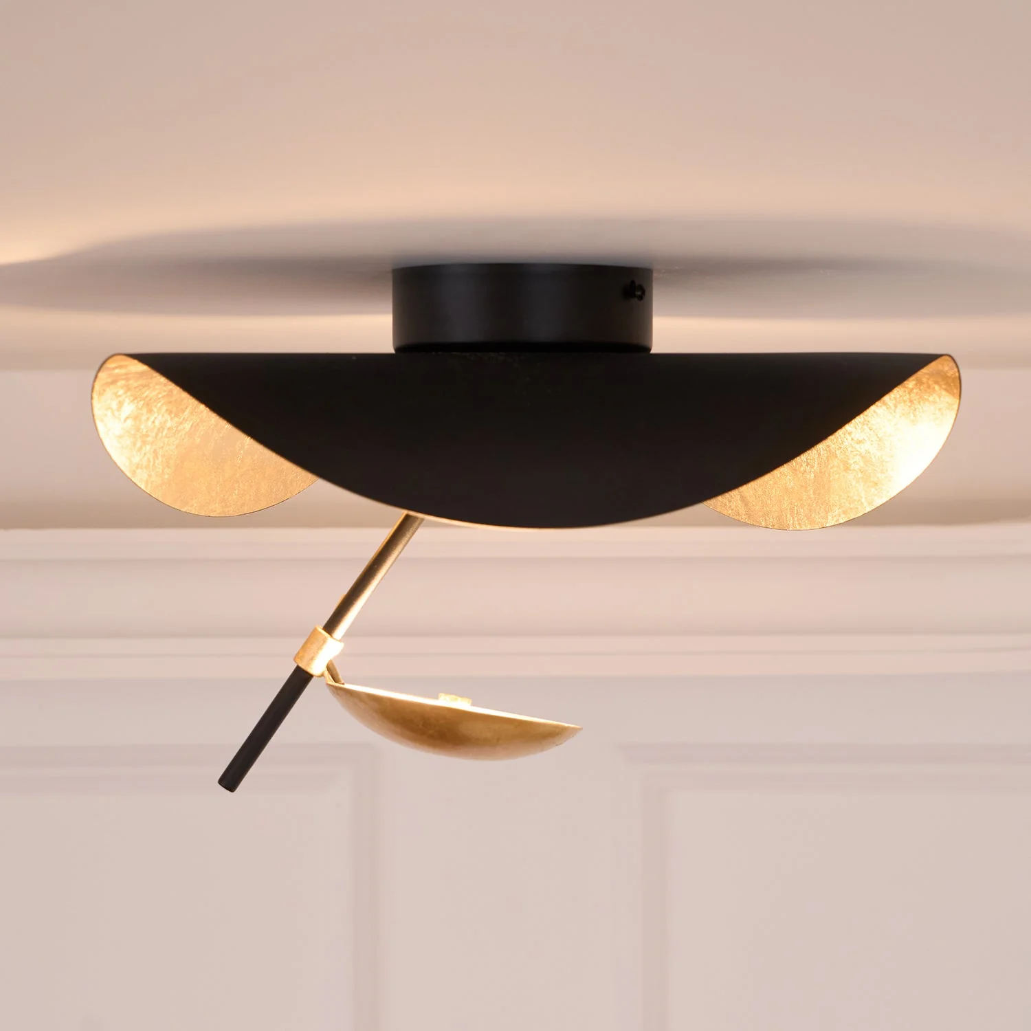 Solara Ceiling Lamp Curved Shade and Gold Interior - Image 61