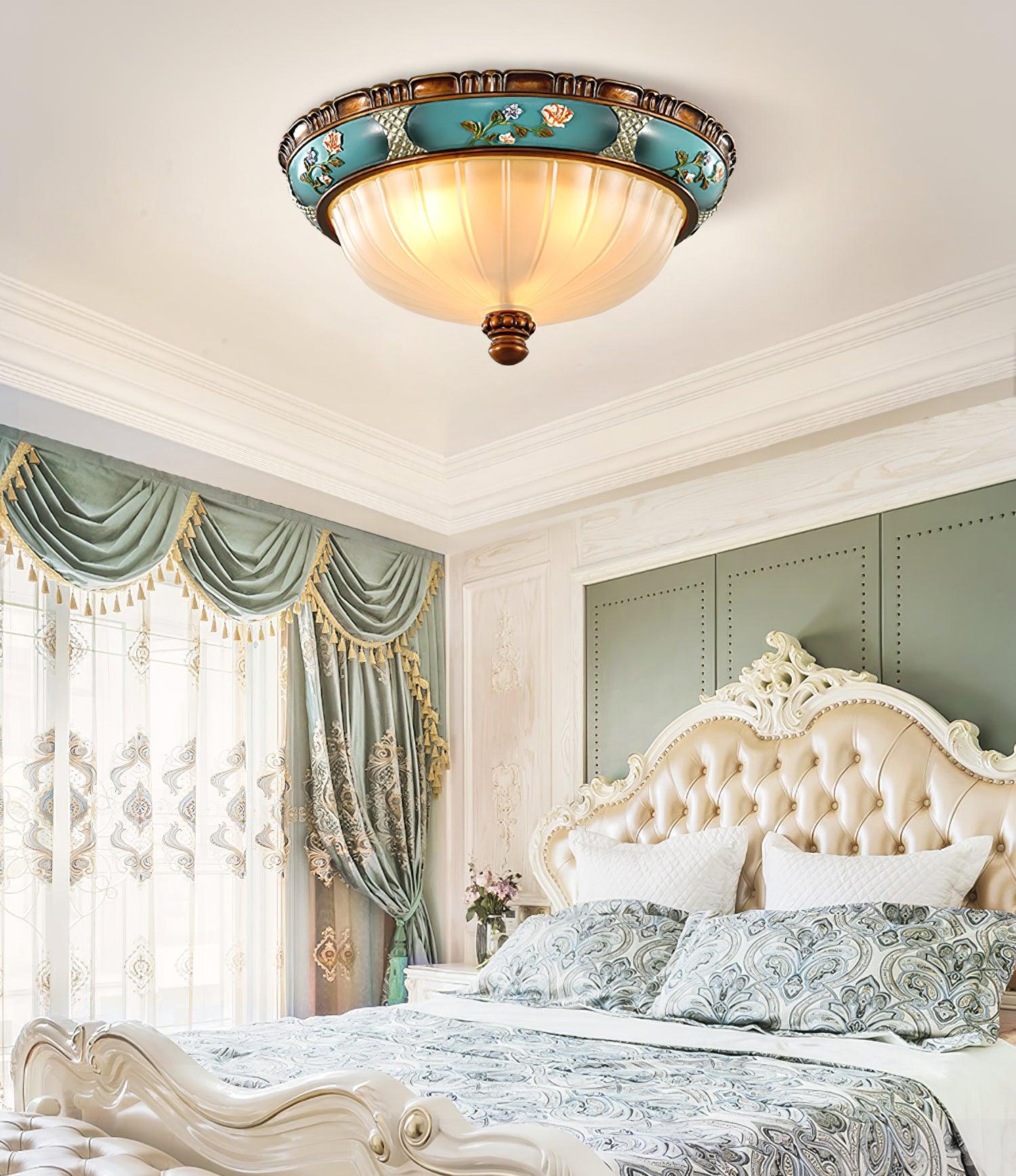 Solara Ceiling Lamp Floral Recessed Vintage - Image 4