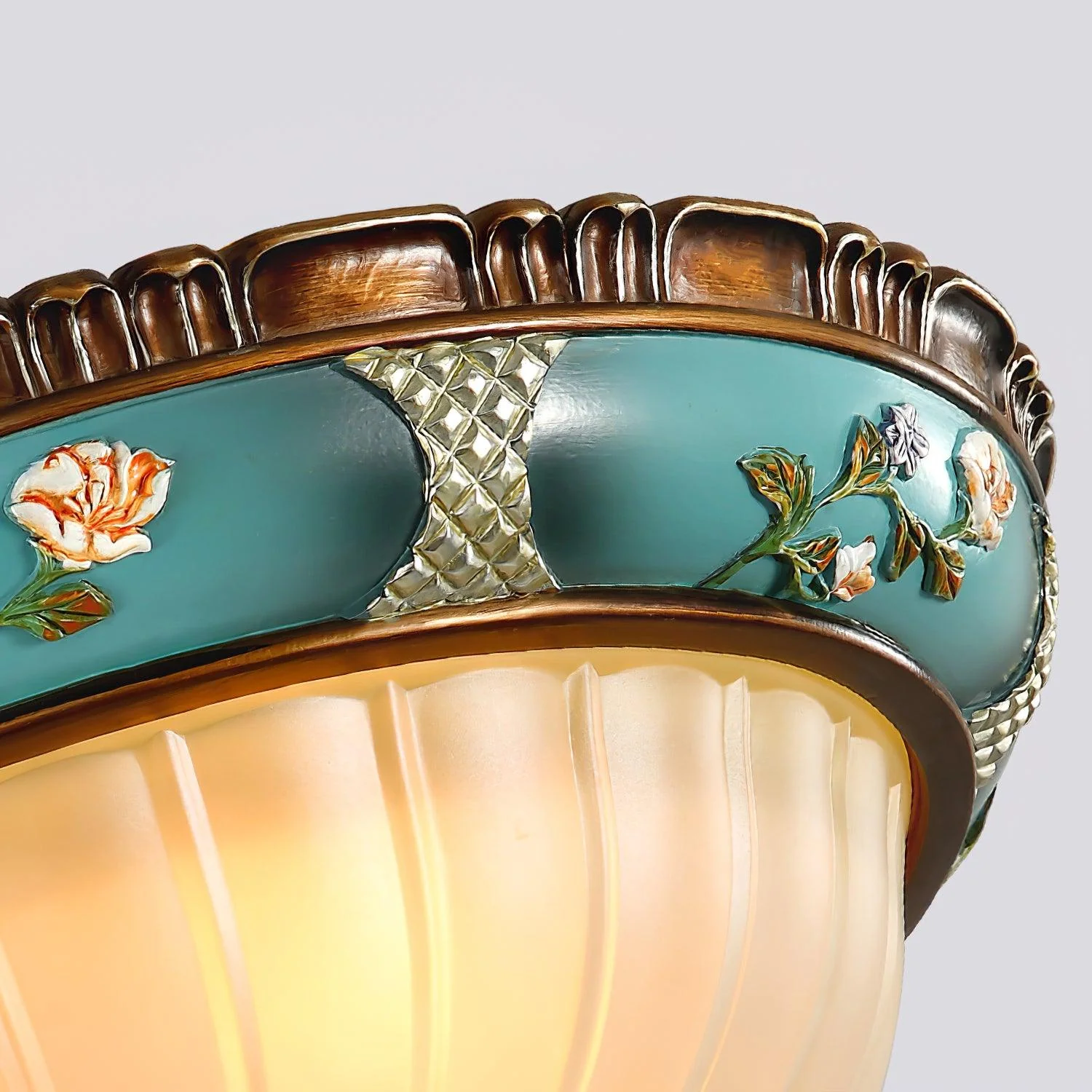 Solara Ceiling Lamp Floral Recessed Vintage - Image 6