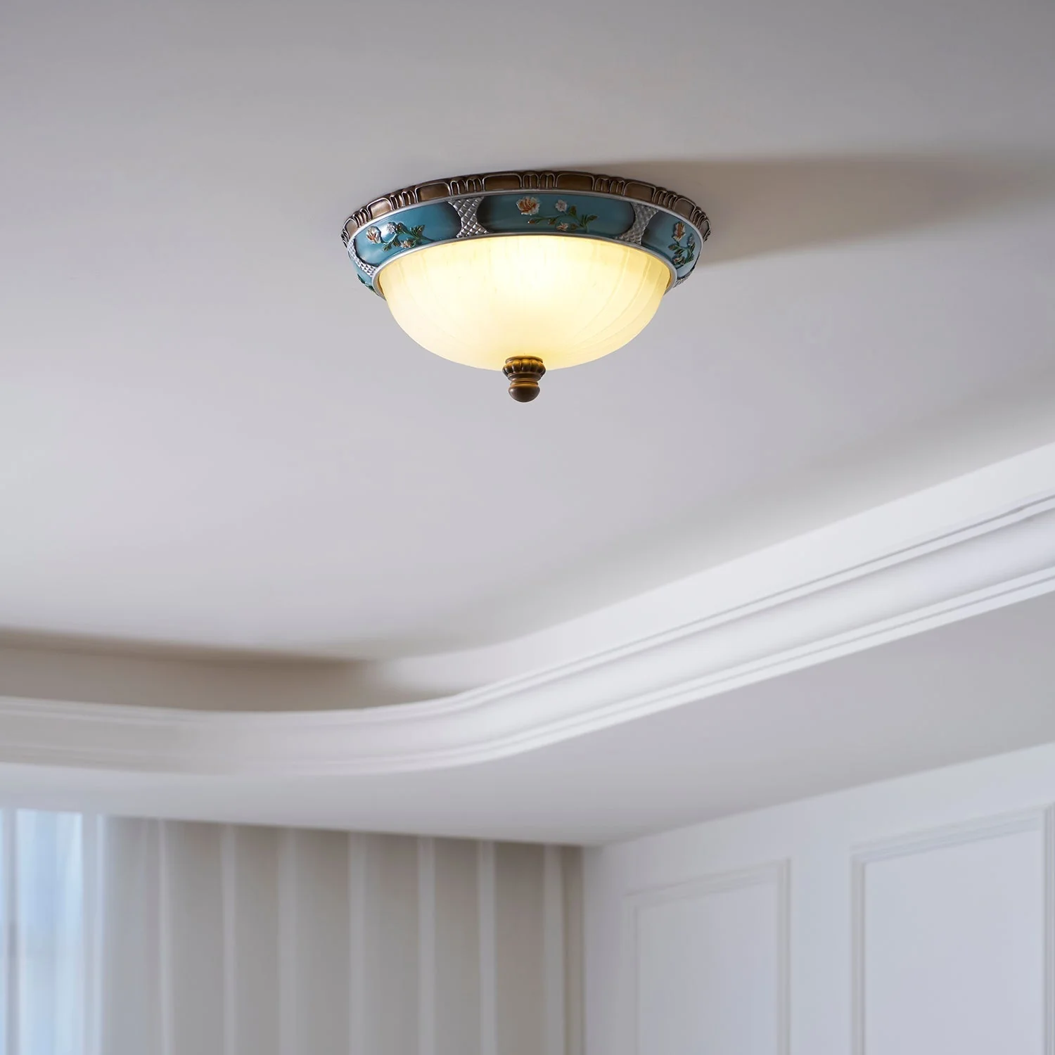 Solara Ceiling Lamp Floral Recessed Vintage - Image 9