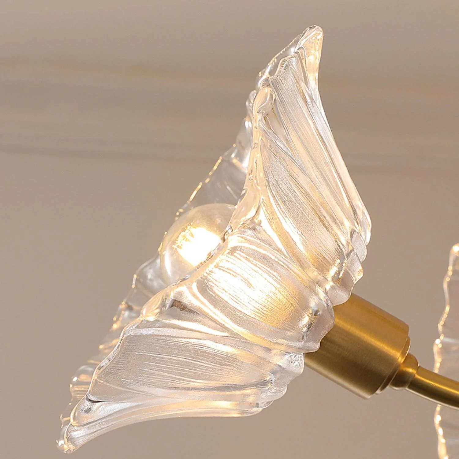 Solara Ceiling Lamp Flower Glass Petal Chic Elegant - Image 14