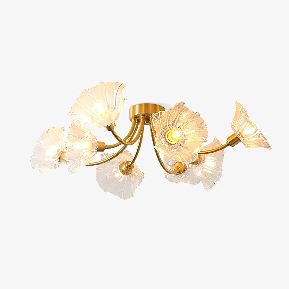 Solara Ceiling Lamp Flower Glass Petal Chic Elegant - Image 20