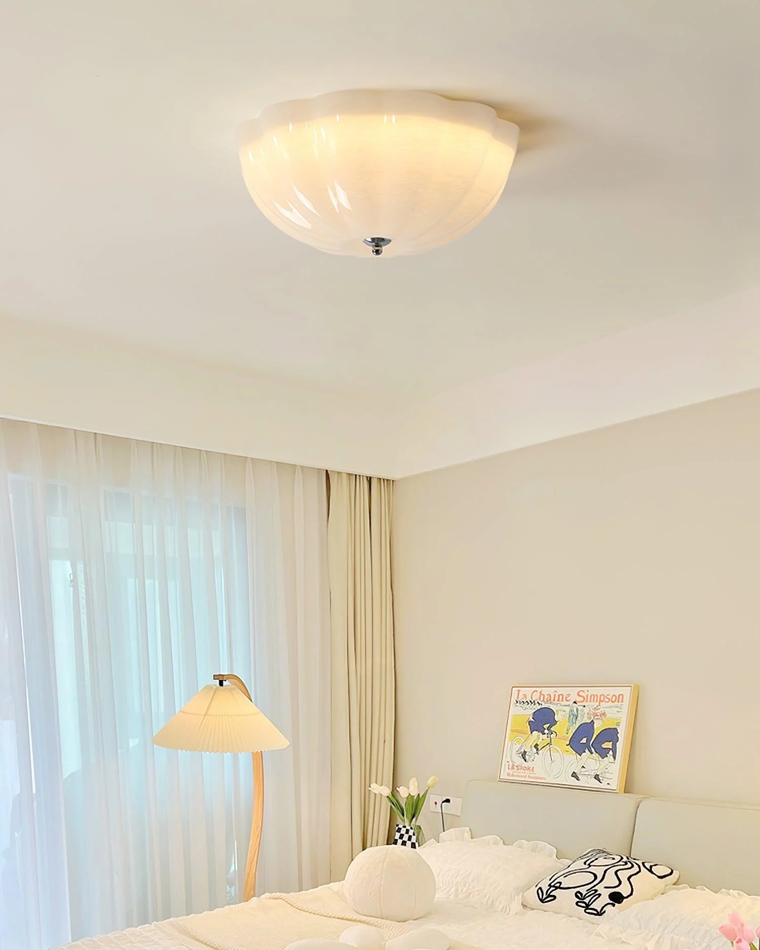 Solara Ceiling Lamp Glass Jelly Opalescent Bedroom - Image 10