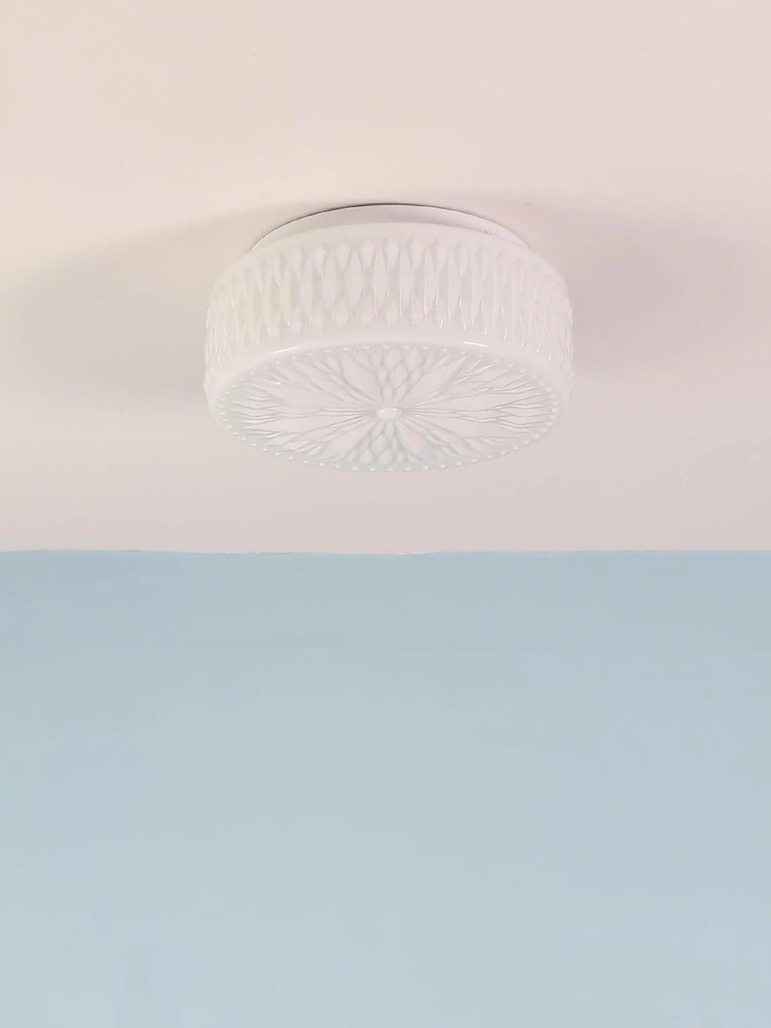 Solara Ceiling Lamp Glass Shade and Modern Mooncake - Image 2