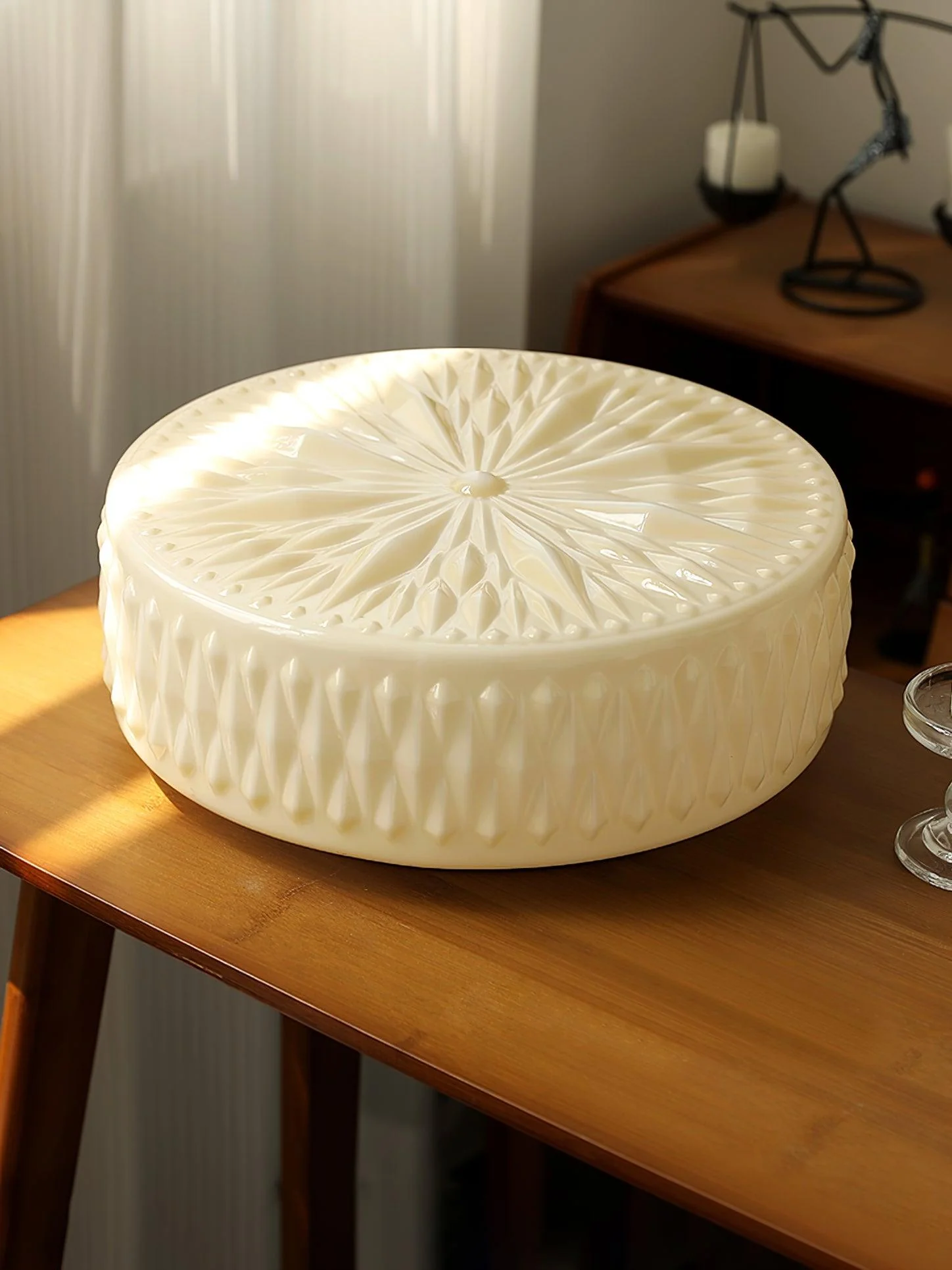 Solara Ceiling Lamp Glass Shade and Modern Mooncake - Image 6