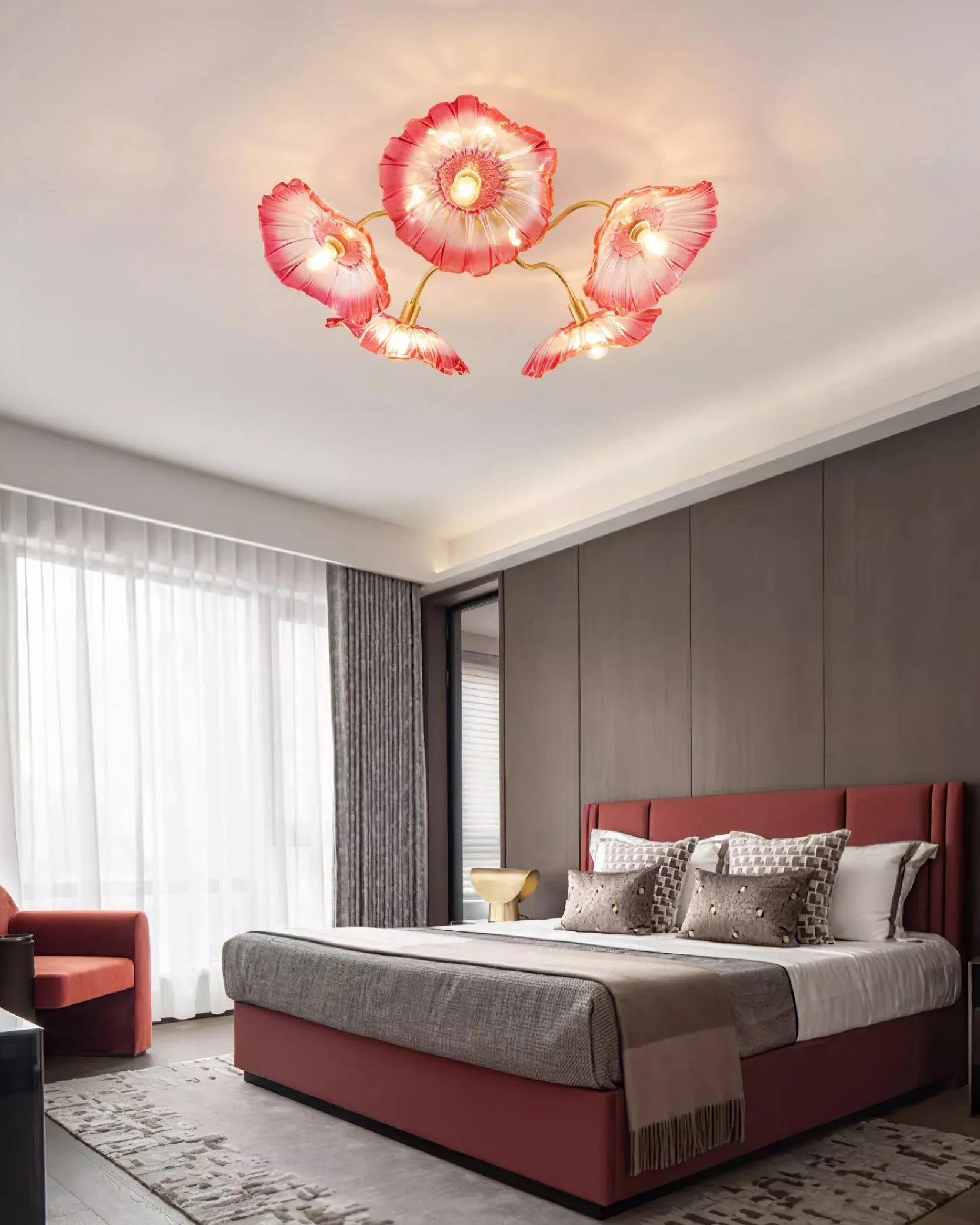 Solara Ceiling Lamp Leaf Glass with Brass Elegant - Image 49