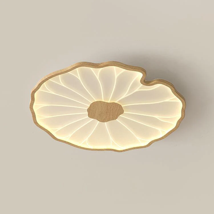 Solara Ceiling Lamp Lotus Leaf with Wooden Finish - Image 14