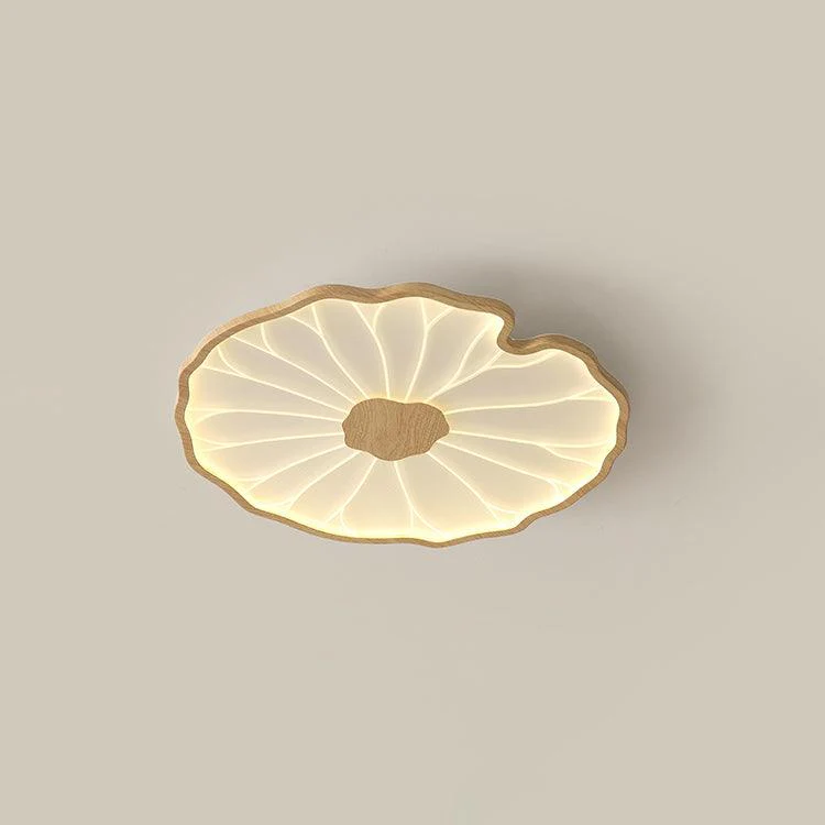 Solara Ceiling Lamp Lotus Leaf with Wooden Finish - Image 7