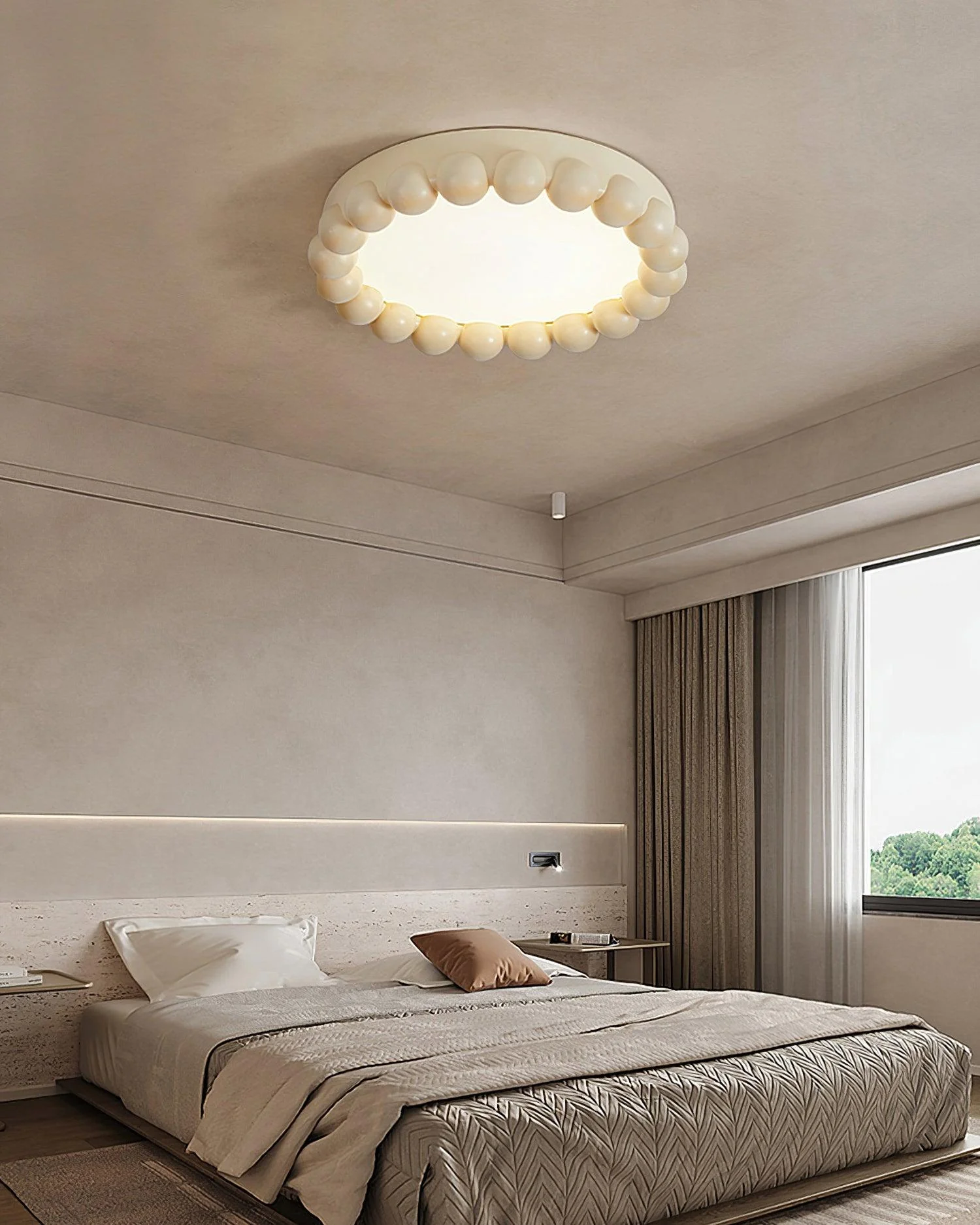 Solara Ceiling Lamp Resin Bubble Round Playful Soft - Image 12