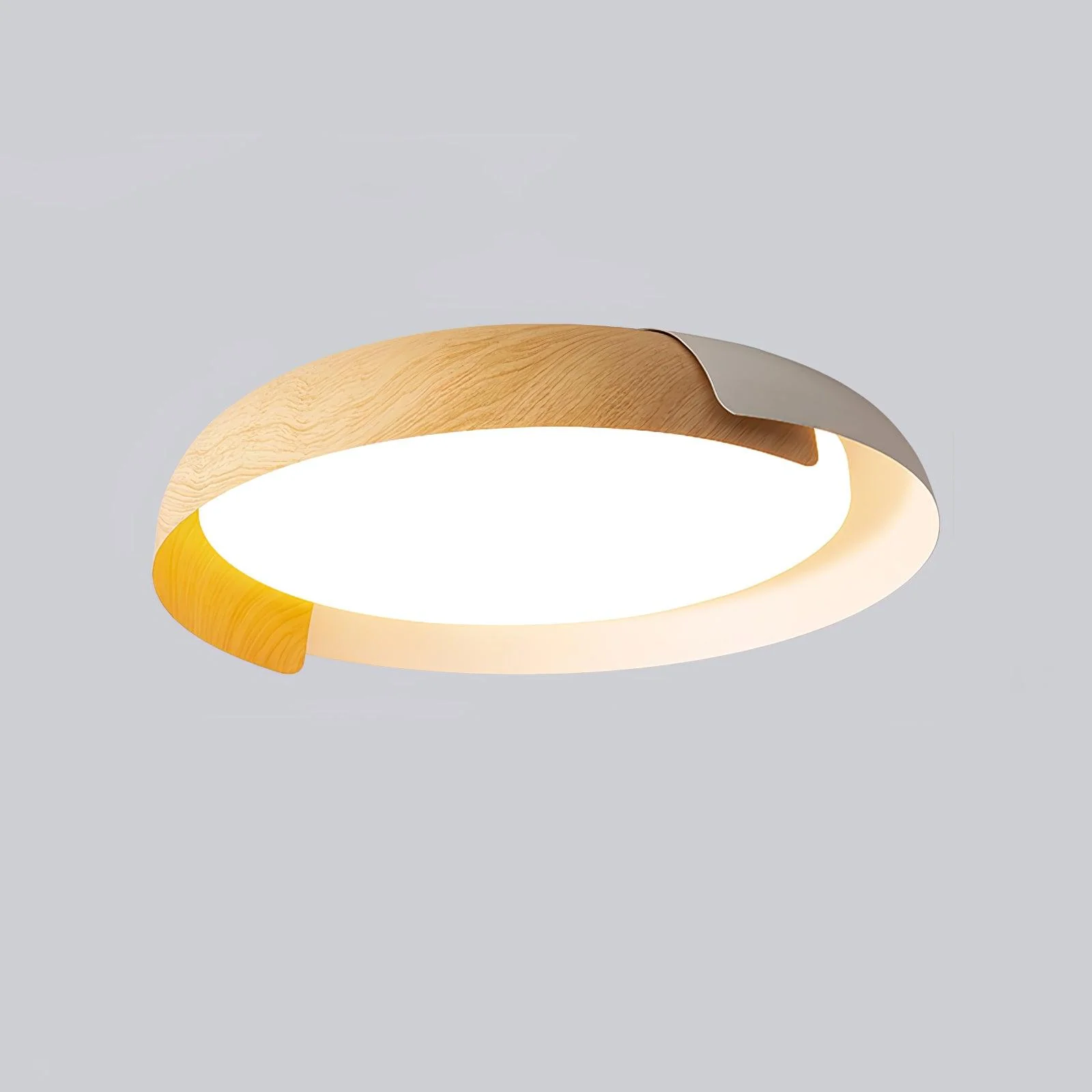 Solara Ceiling Lamp Round Wood Soft Minimalist - Image 33