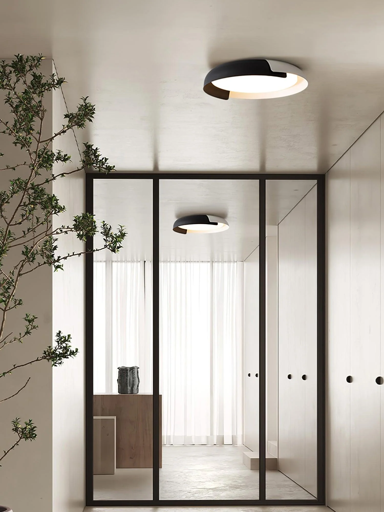 Solara Ceiling Lamp Round Wood Soft Minimalist - Image 5