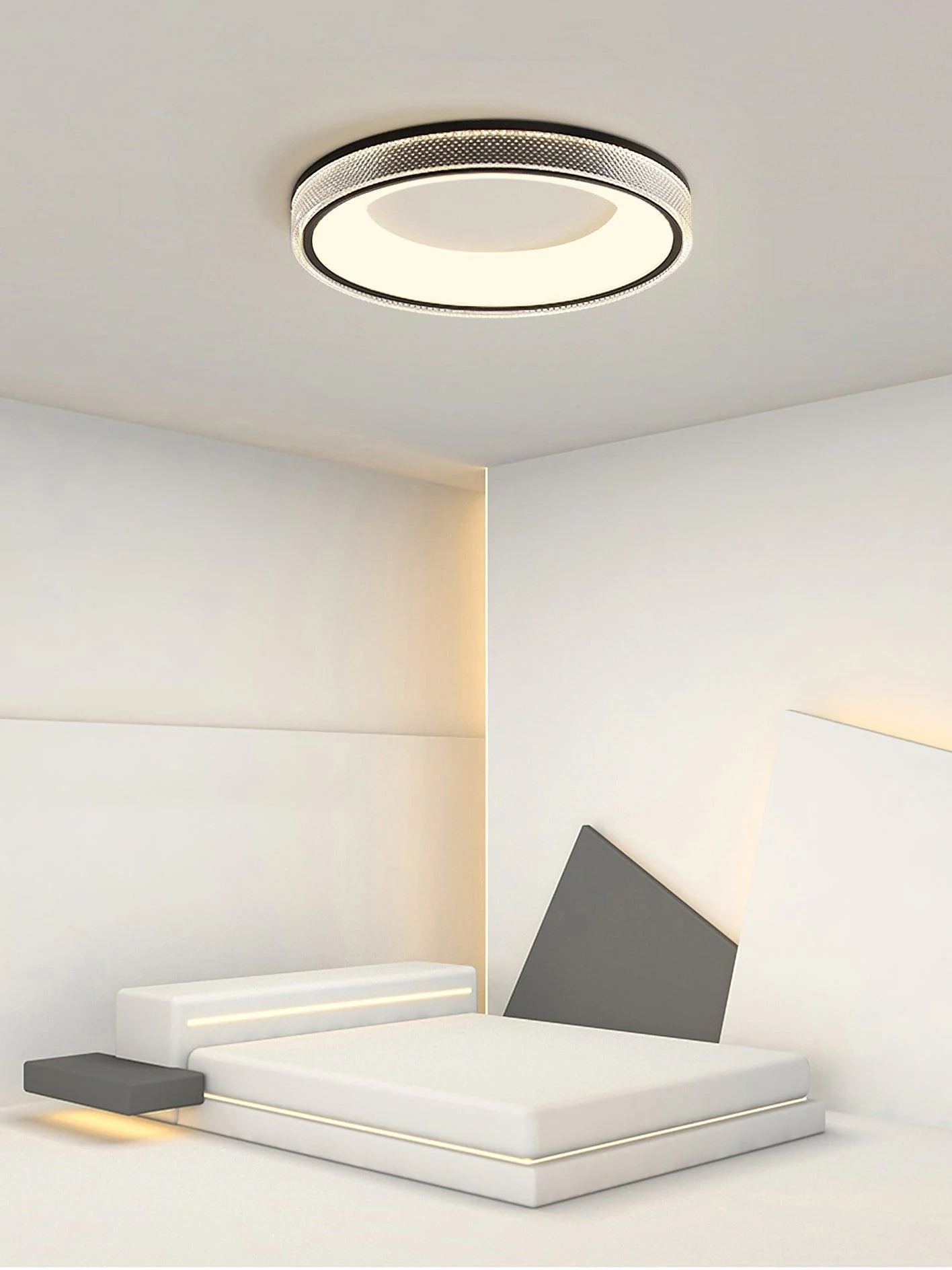 Solara Ceiling Lamp Round Recessed Minimalist Warm - Image 9