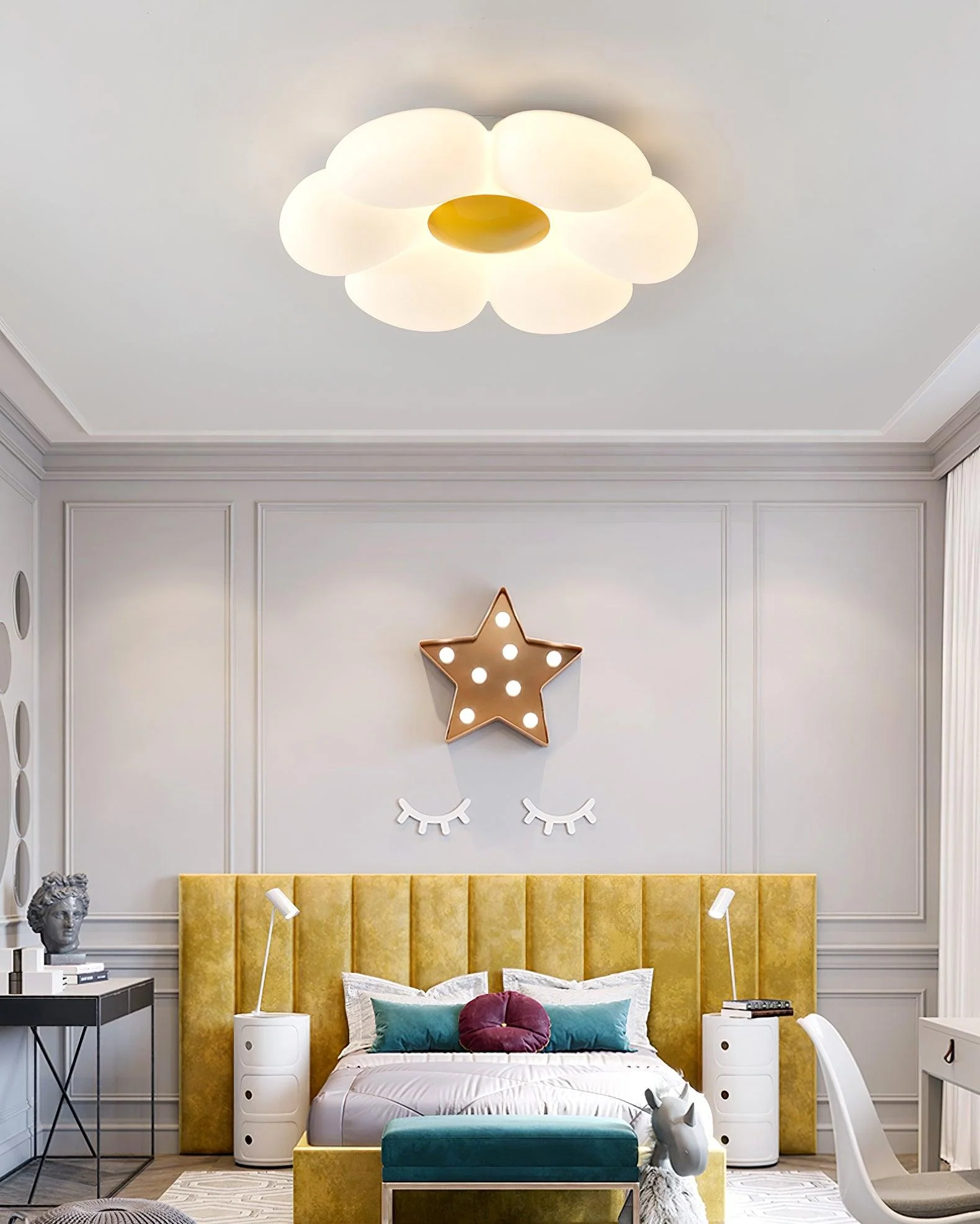 Solara Ceiling Lamp Six-Leaf Flower for Kids Room - Image 49