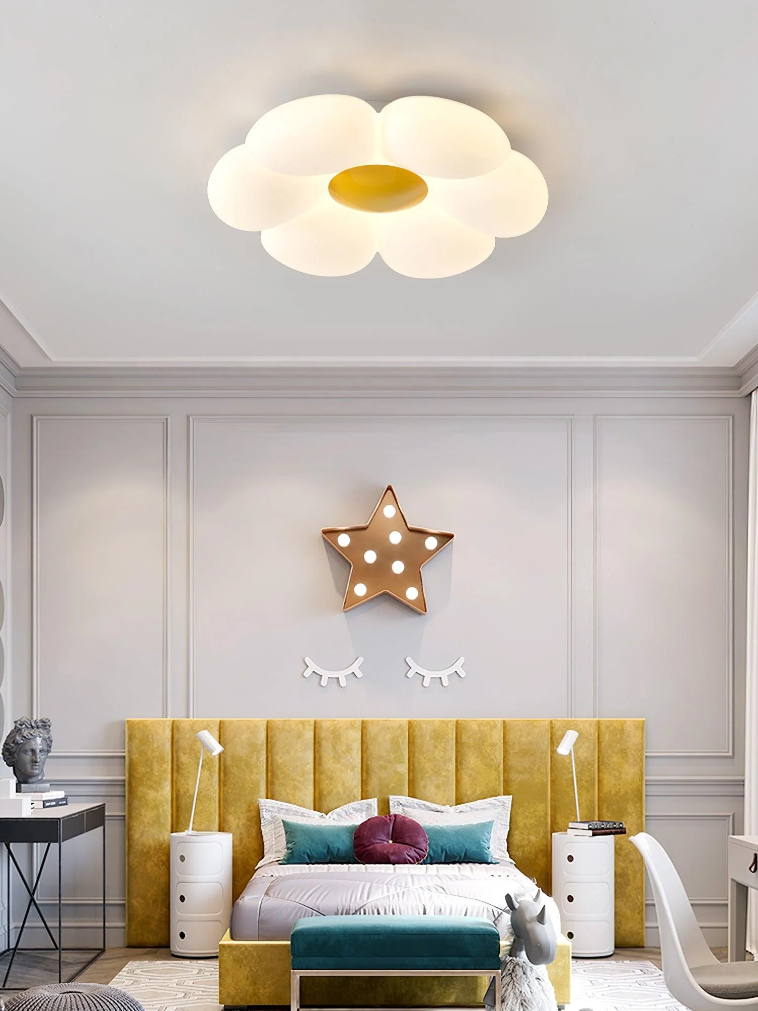Solara Ceiling Lamp Six-Leaf Flower for Kids Room - Image 5
