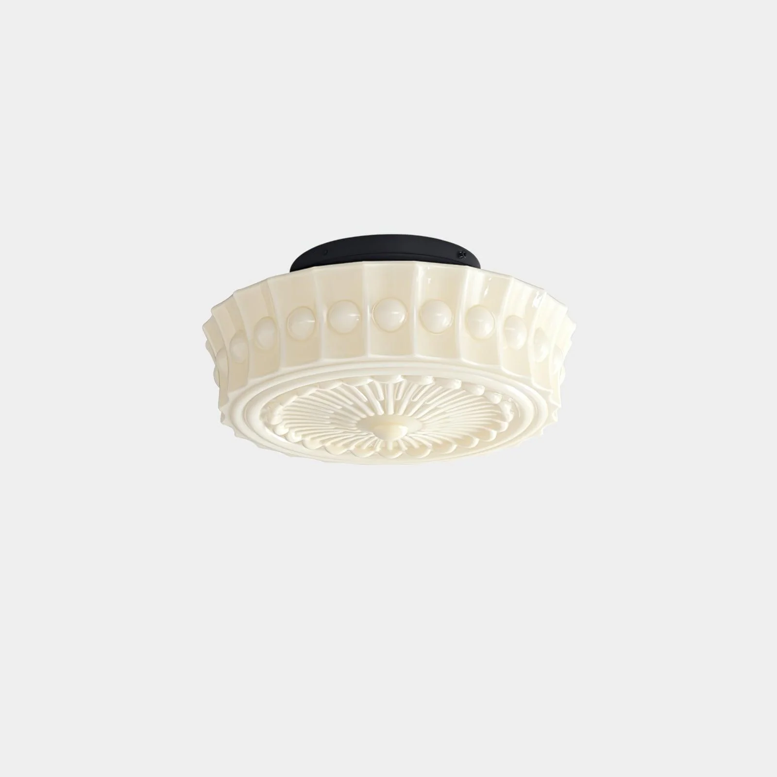 Solara Ceiling Lamp White Glass Floral for Living Room - Image 24