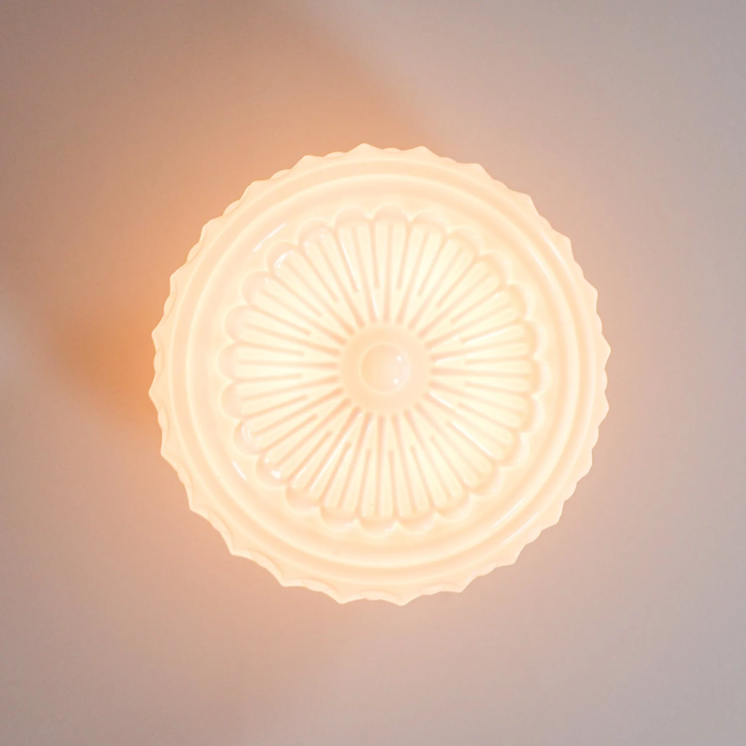 Solara Ceiling Lamp White Glass Floral for Living Room - Image 36