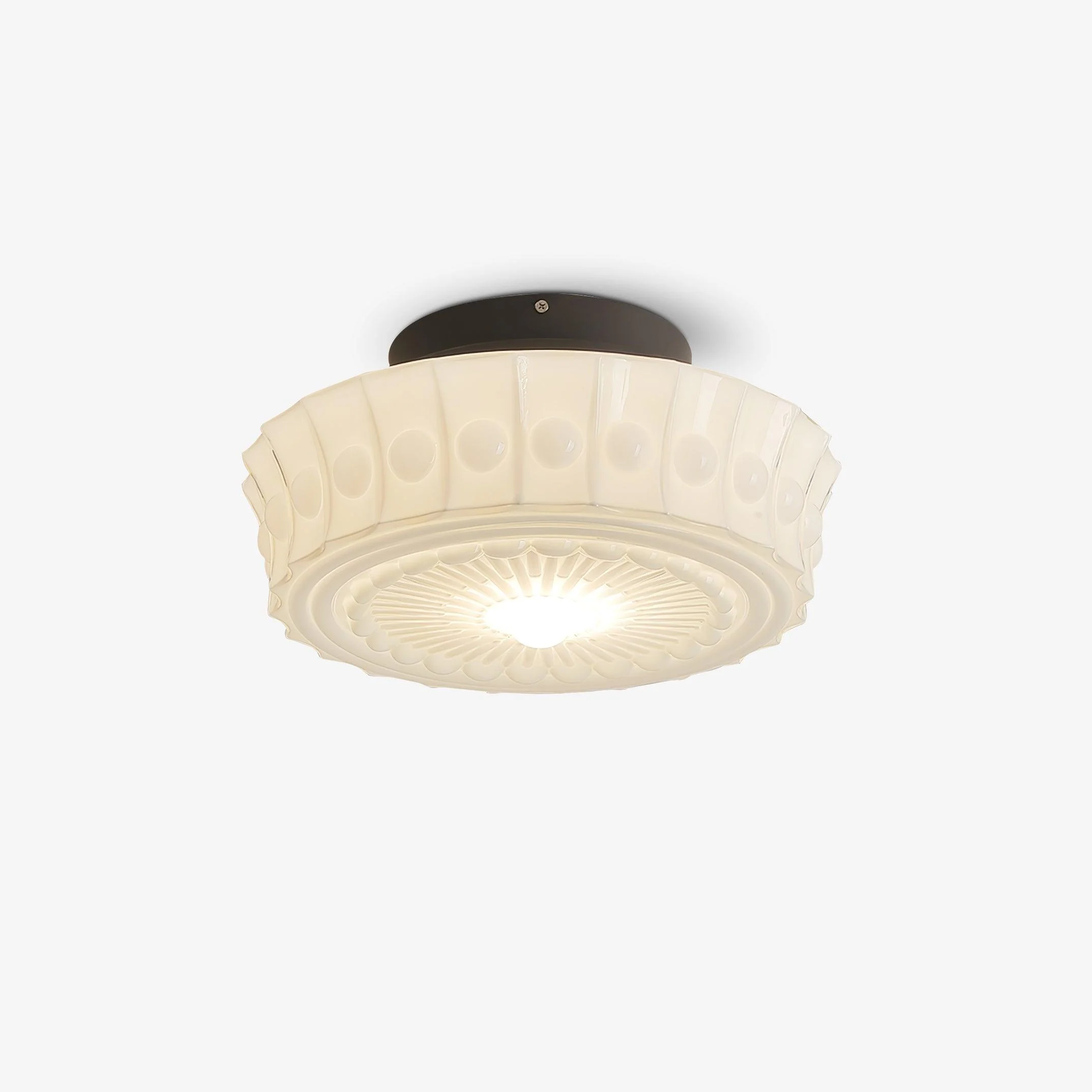 Solara Ceiling Lamp White Glass Floral for Living Room - Image 42