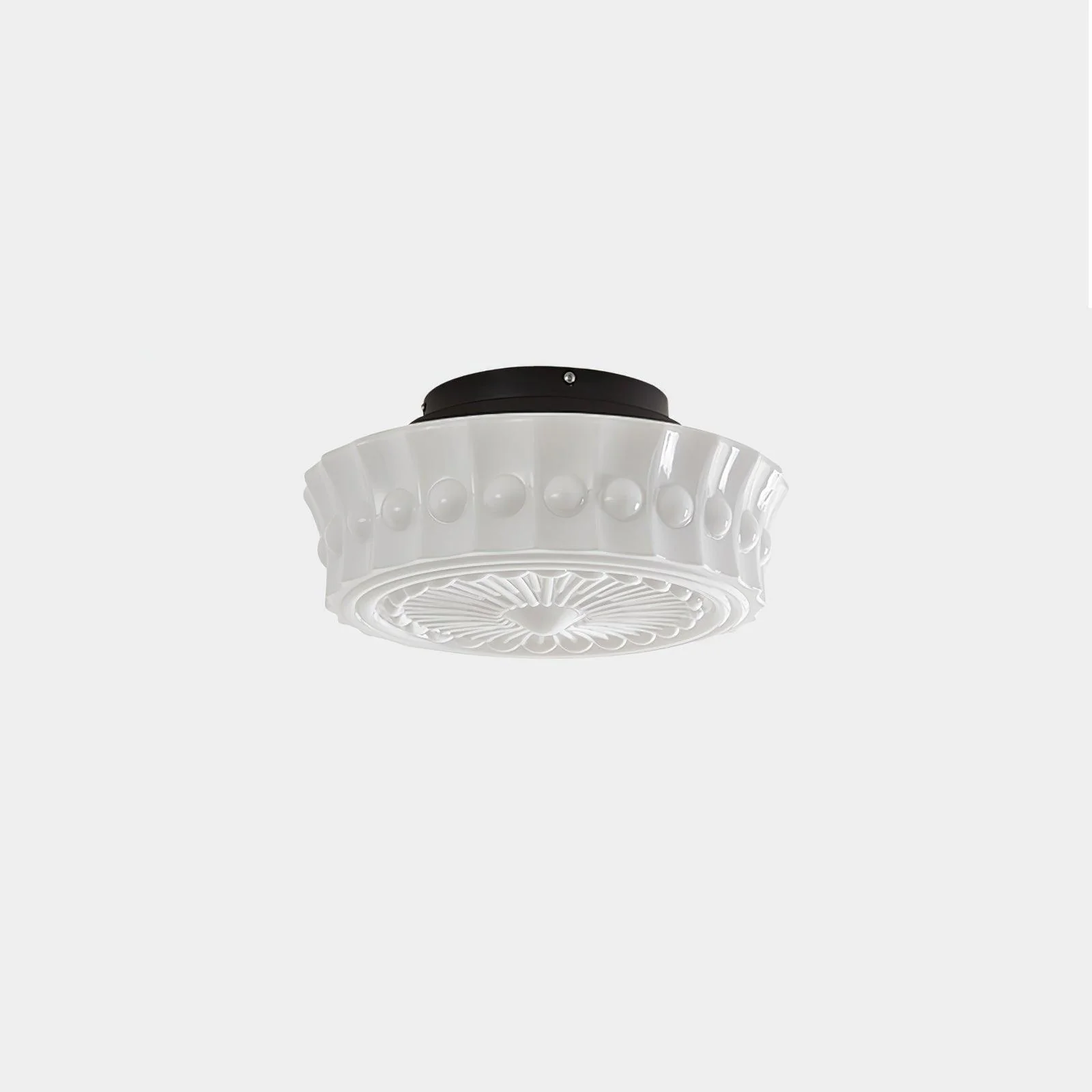 Solara Ceiling Lamp White Glass Floral for Living Room - Image 44